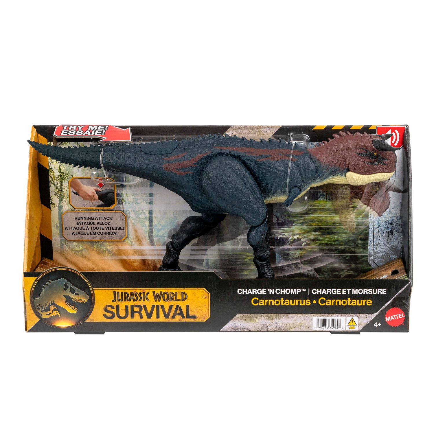 Mattel jurassic world - carnotauro carica e attacca - Jurassic World, MATTEL