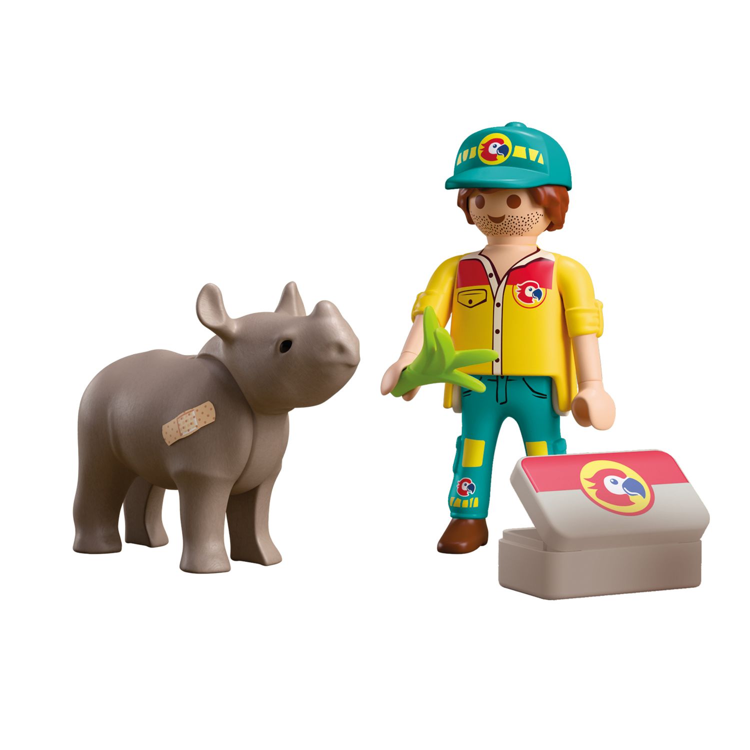 Playmobil 72025 duopack ranger con rinoceronte - Playmobil