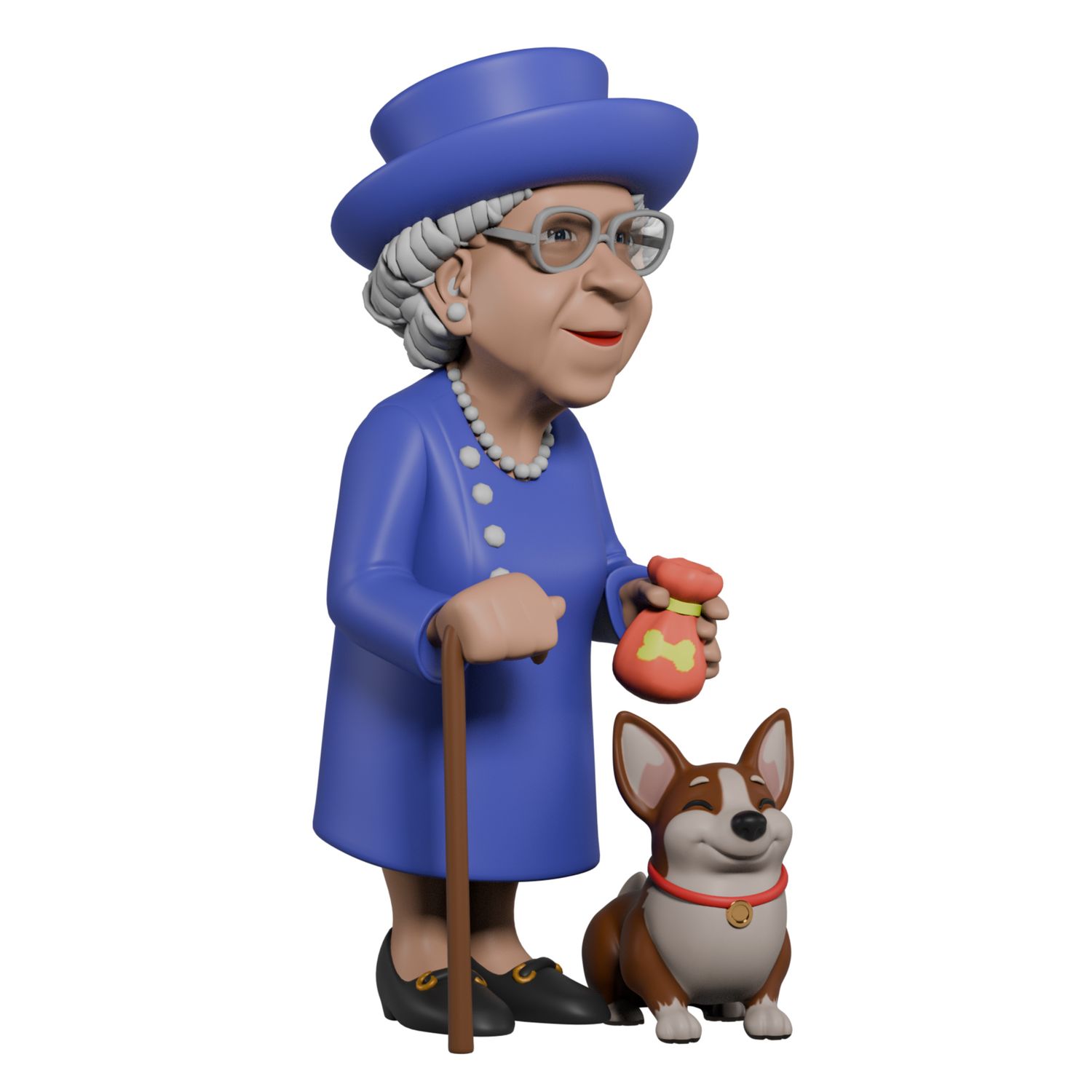 Minix collectible figurines - queen elizabeth ii con corgi - MINIX