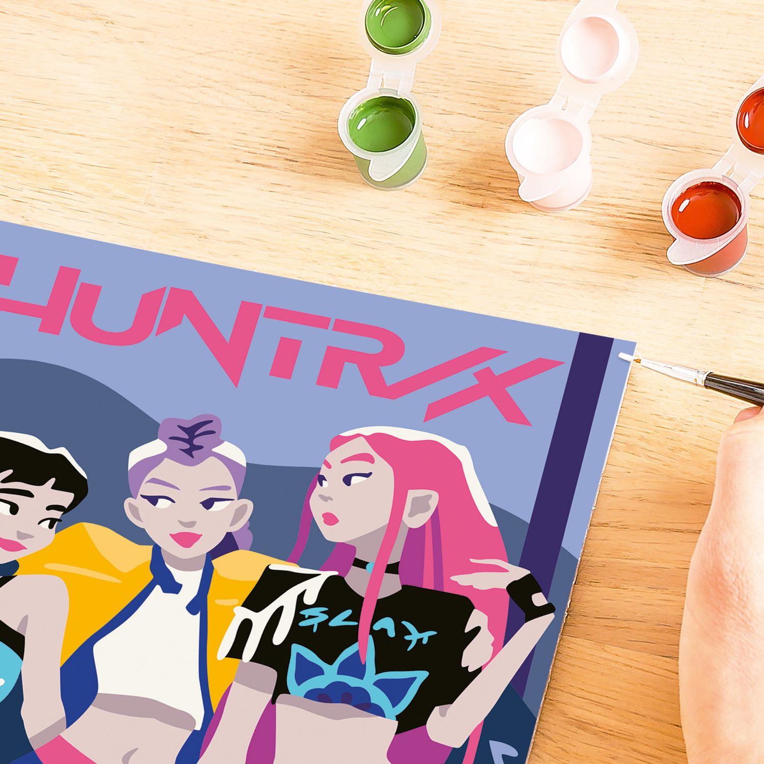 Ravensburger - creart trend d: k-pop demon hunters, dipingere con i numeri adulti e bambini 18x24cm - NETLFIX, RAVENSBURGER, K-POP DEMON HUNTERS