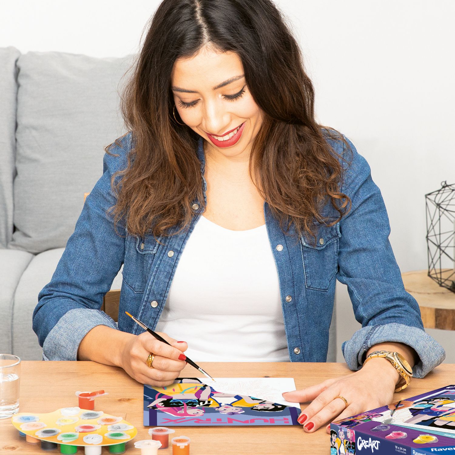 Ravensburger - creart trend d: k-pop demon hunters, dipingere con i numeri adulti e bambini 18x24cm - NETLFIX, RAVENSBURGER, K-POP DEMON HUNTERS