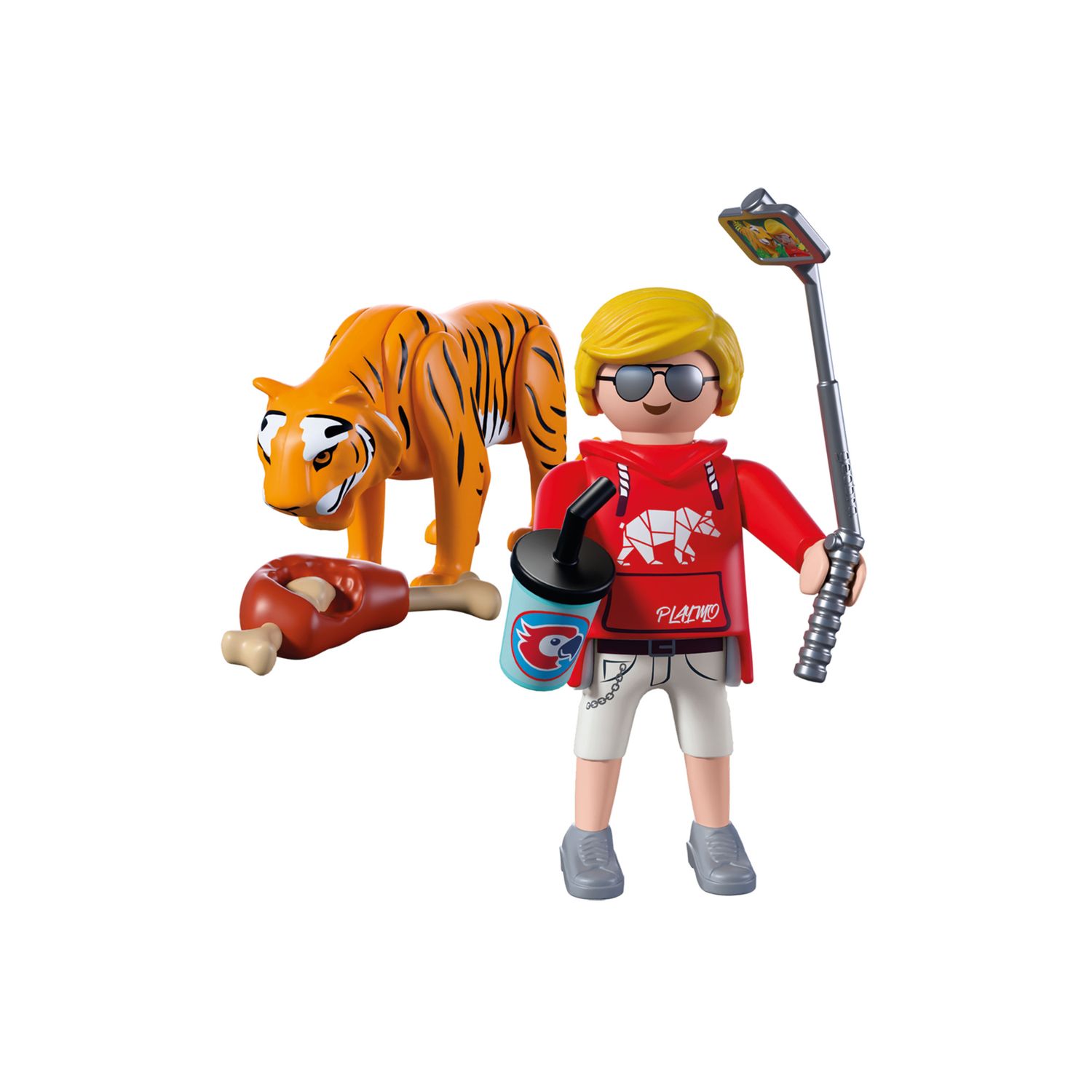 Playmobil 72089 zoo: tigre e visitatore - Playmobil