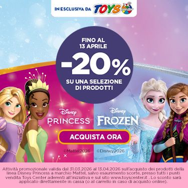 -20% SU UNA SELEZIONE DI PRODOTTI DISNEY PRINCESS E FROZEN