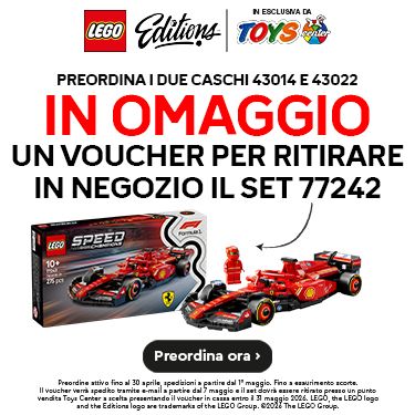 PREORDINA ORA DUE CASCHI LEGO E OTTIENI UN OMAGGIO IN NEGOZIO!