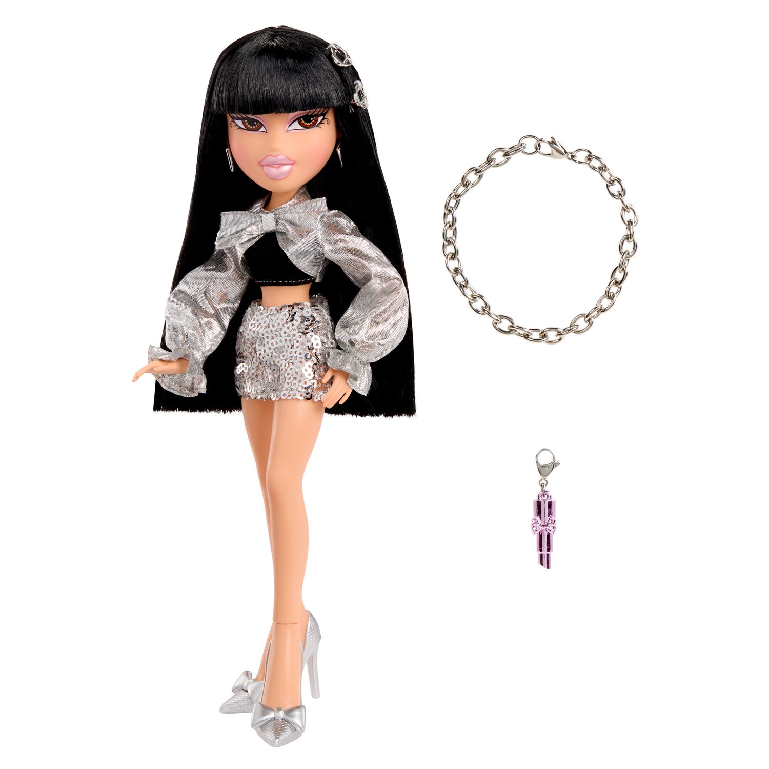 Bratz charmz jade - bambola fashion con braccialetto e charm collezionabile, include outfit e accessori, confezione da esposizione - BRATZ