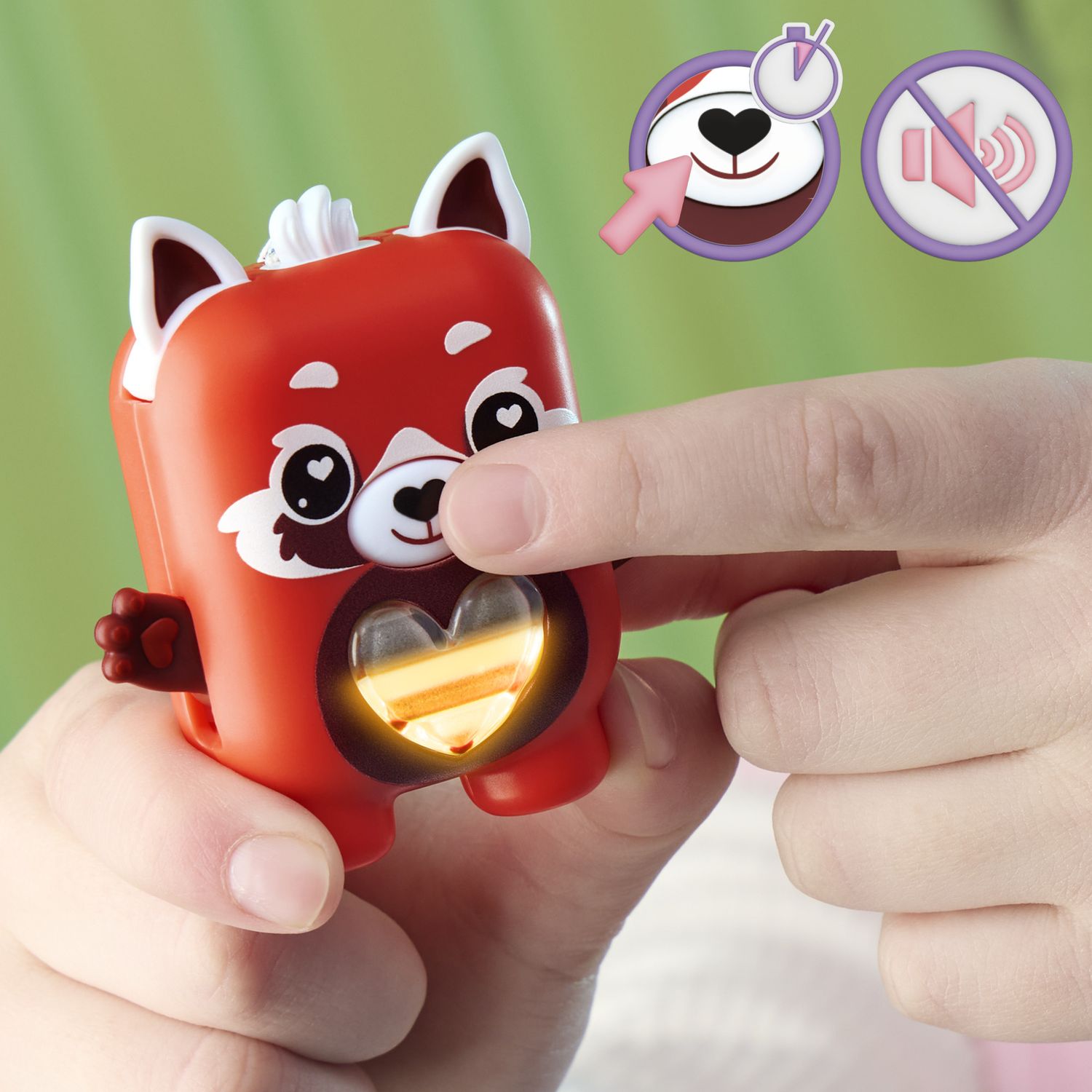 Hasbro nano-mals, pamanda il panda rosso -  portachiavi interattivo - HASBRO GAMING