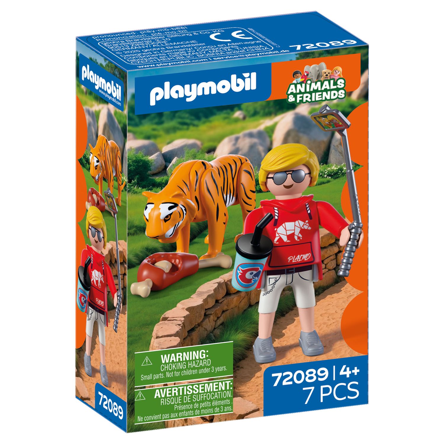 Playmobil 72089 zoo: tigre e visitatore - Playmobil