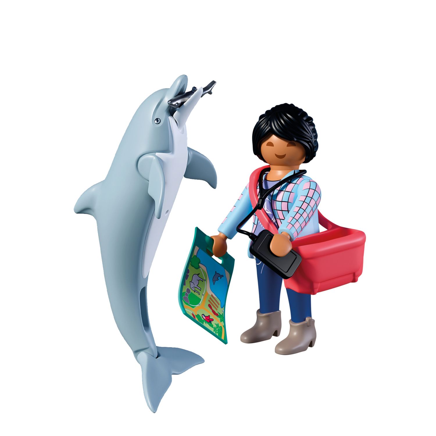 Playmobil 72091 zoo: delfino e visitatore - Playmobil