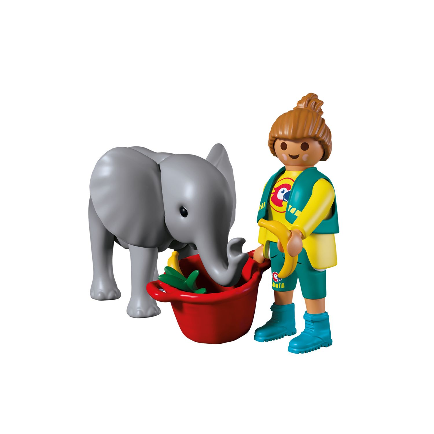 Playmobil 72092 zoo: cucciolo di elefante con custode - Playmobil