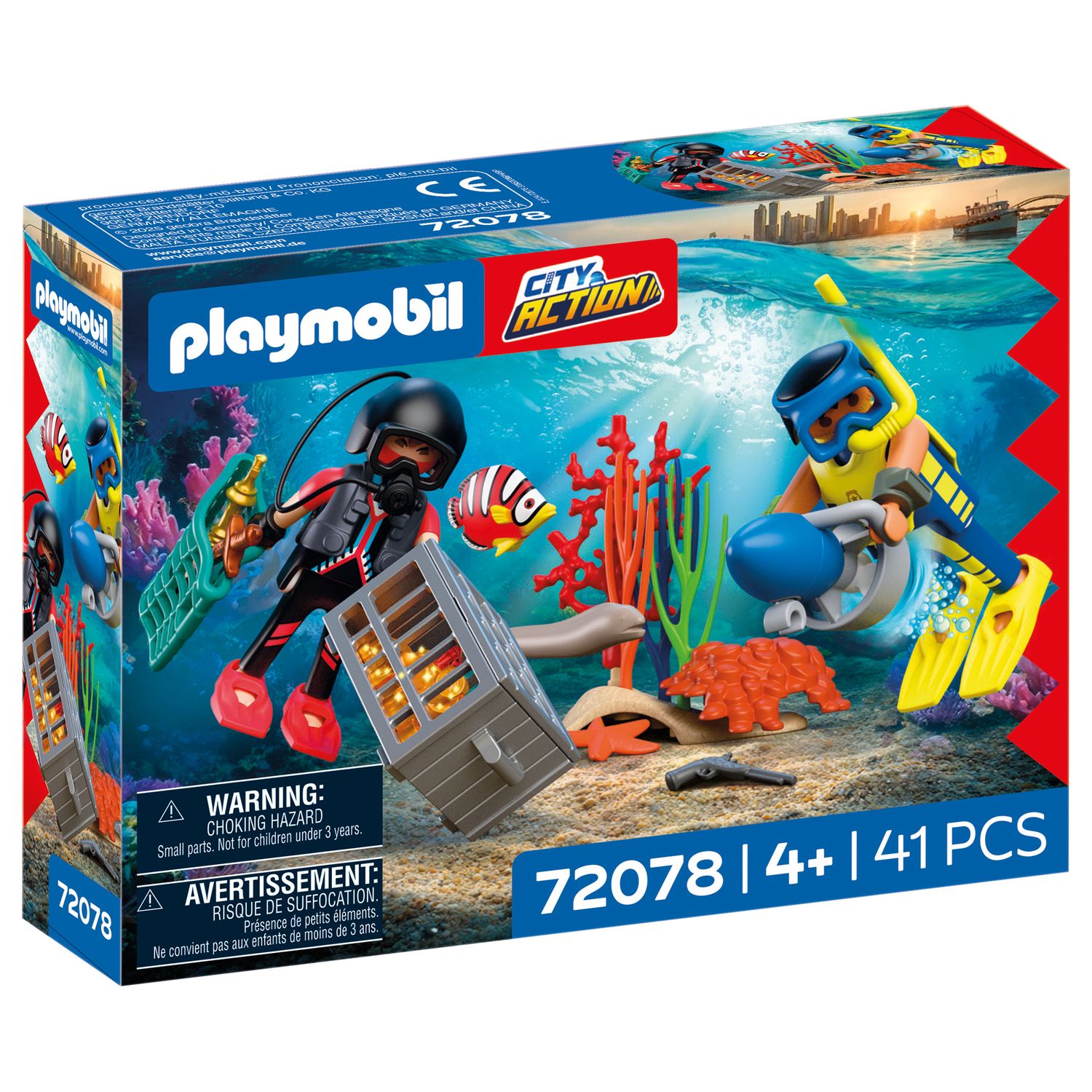 Playmobil 72078 poliziotto sub con tesoro - Playmobil