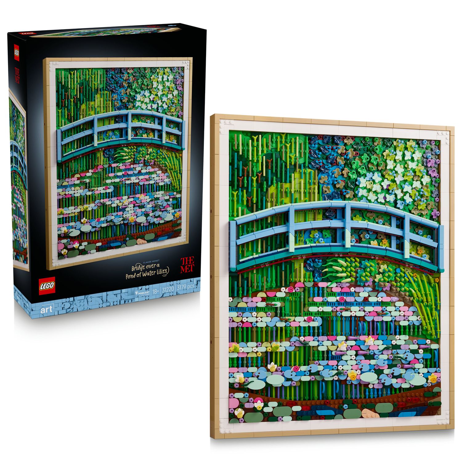 Lego art claude monet - lo stagno delle ninfee - 31220 - Lego