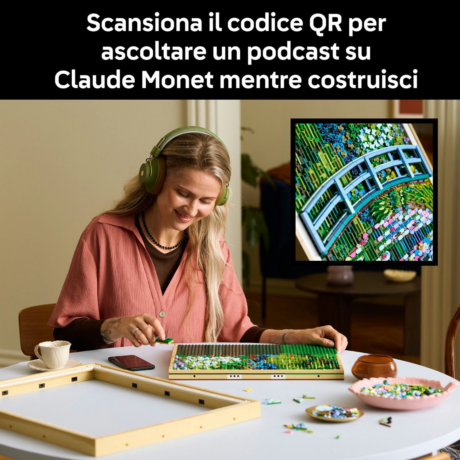 Lego art claude monet - lo stagno delle ninfee - 31220 - Lego