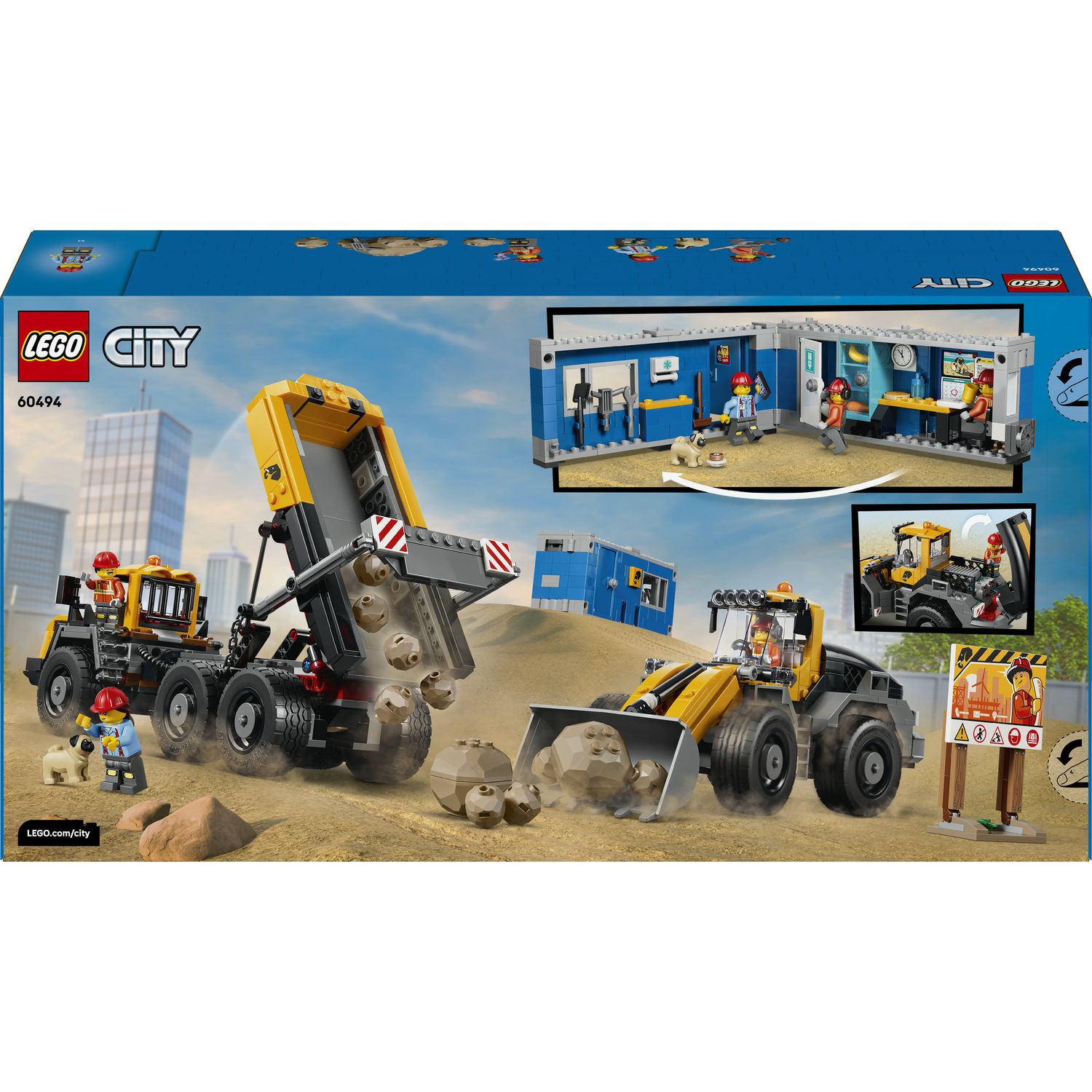 Lego city camion ribaltabile e pala meccanica - 60494 - Lego