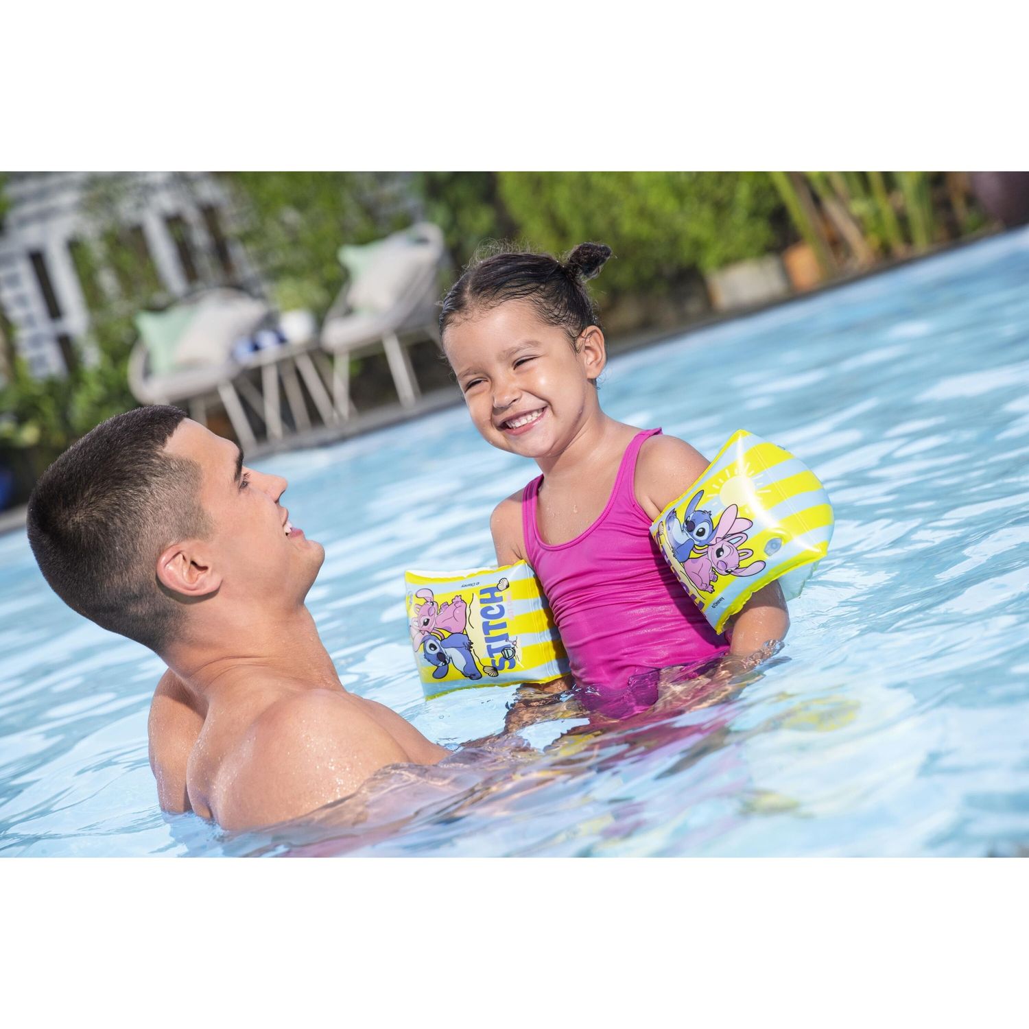 Braccioli gonfiabili con stampa tropicali 3‑6 anni disney stitch - Bestway, Disney Stitch