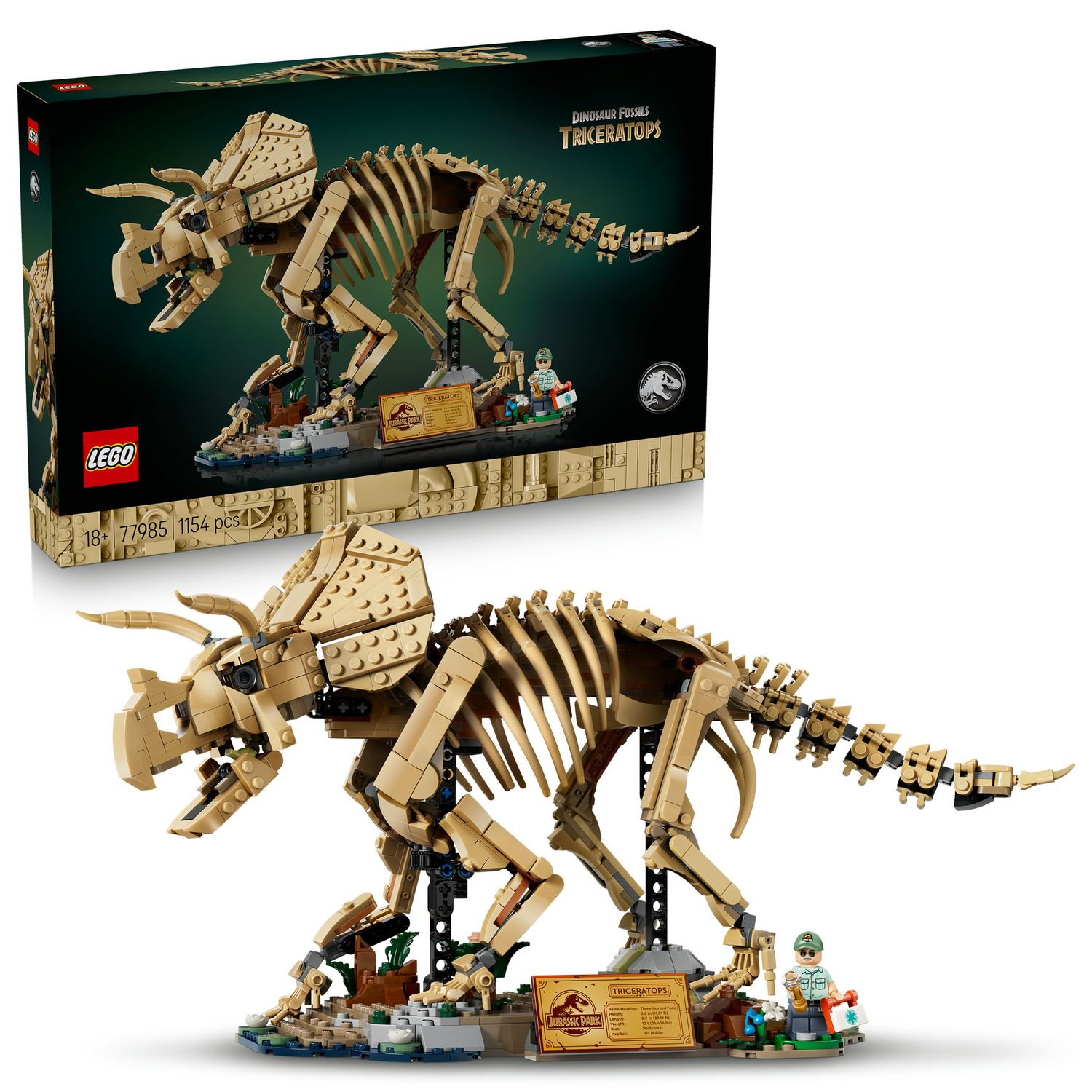 Lego jurassic world fossili di dinosauro: triceratopo - 77985 - Lego