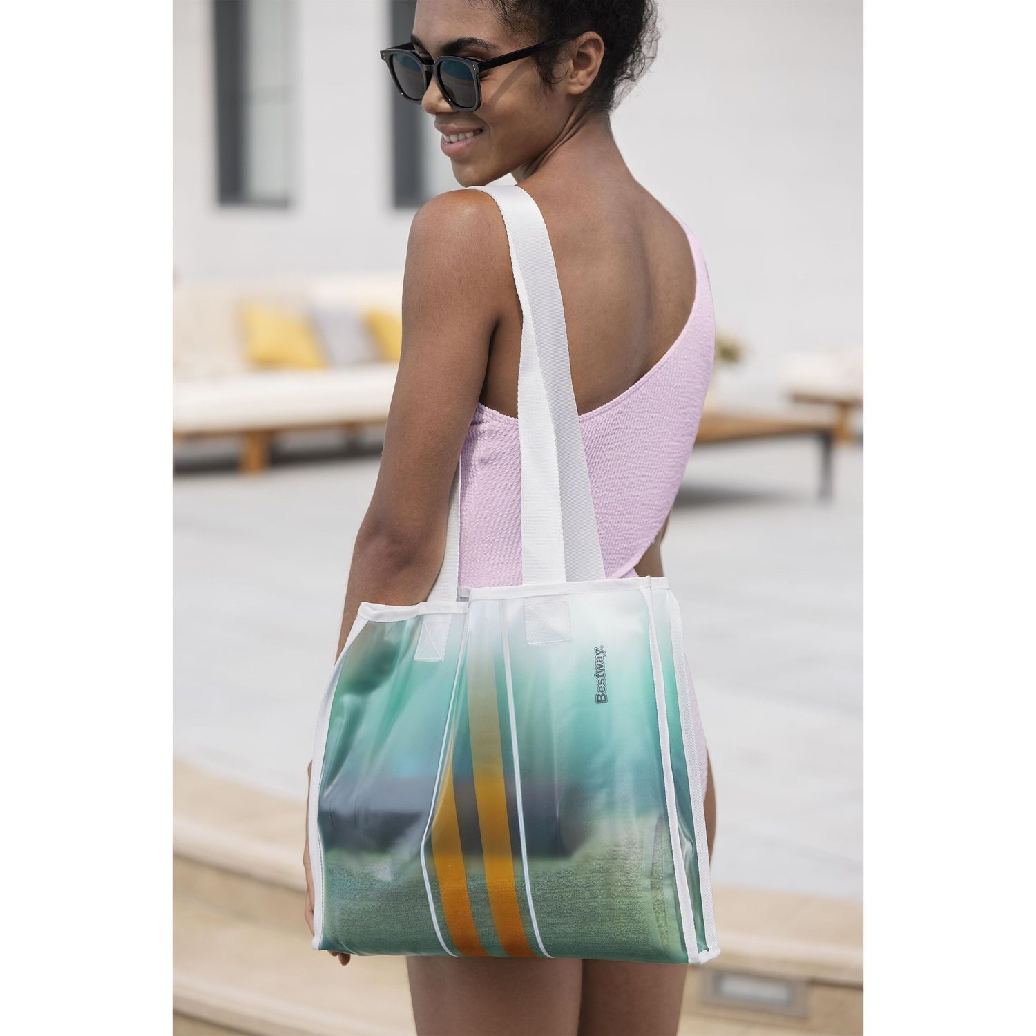 Materassino tavola da surf e borsa abbinata 1,78 x 56 cm ciano - Bestway