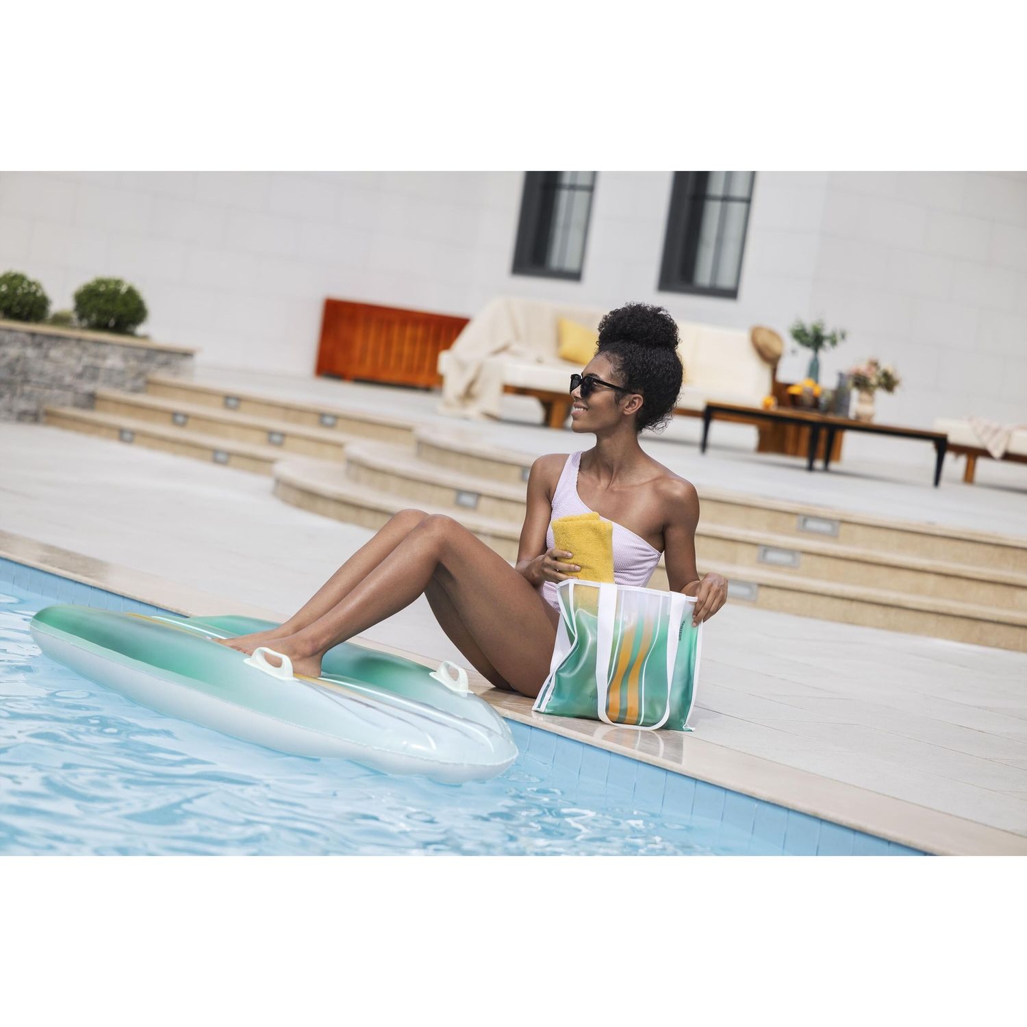 Materassino tavola da surf e borsa abbinata 1,78 x 56 cm ciano - Bestway