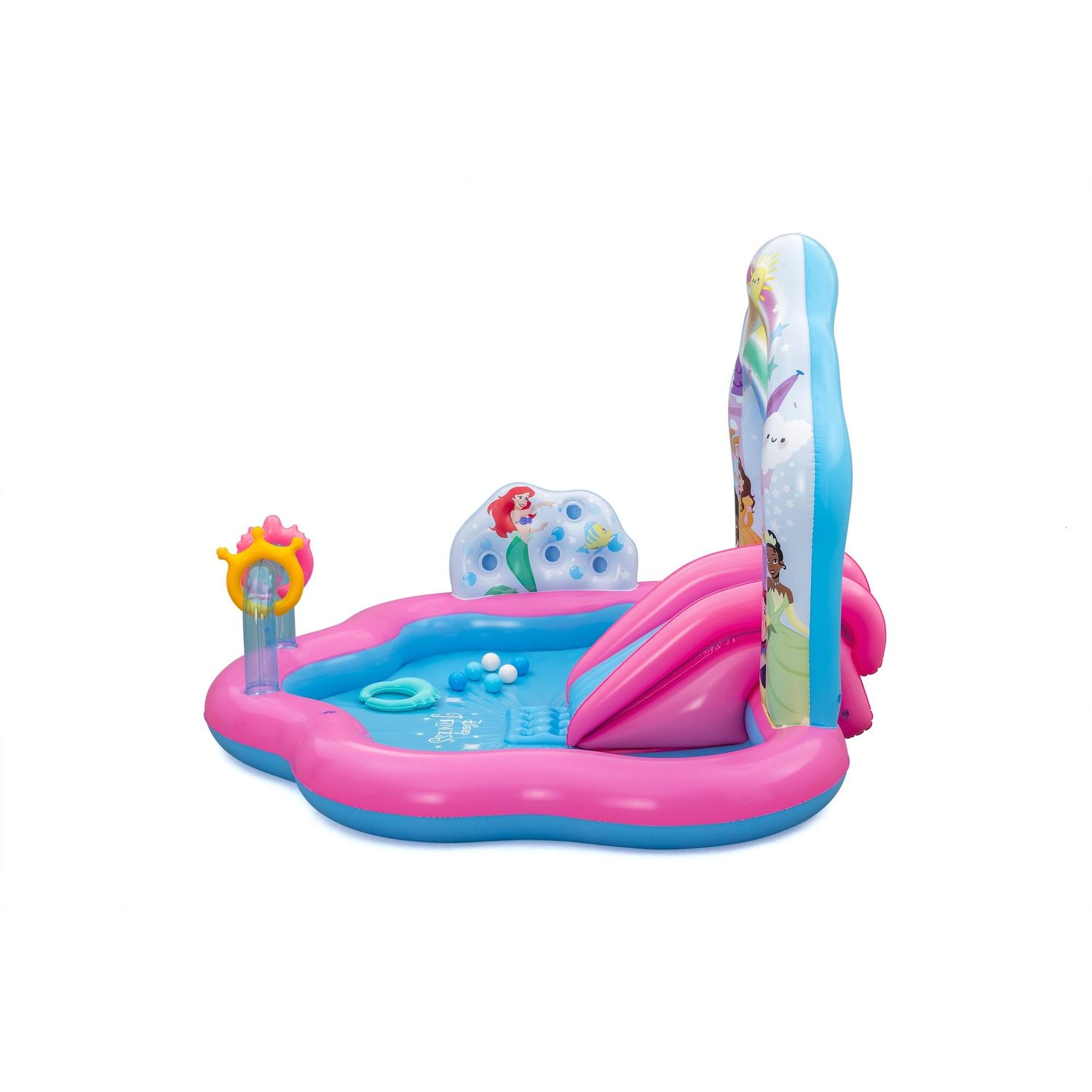Centro giochi piscina gonfiabile principesse disney 2,21x1,93x1,40m con scivolo e palline – bestway palazzo incantato - Bestway, DISNEY PRINCESS