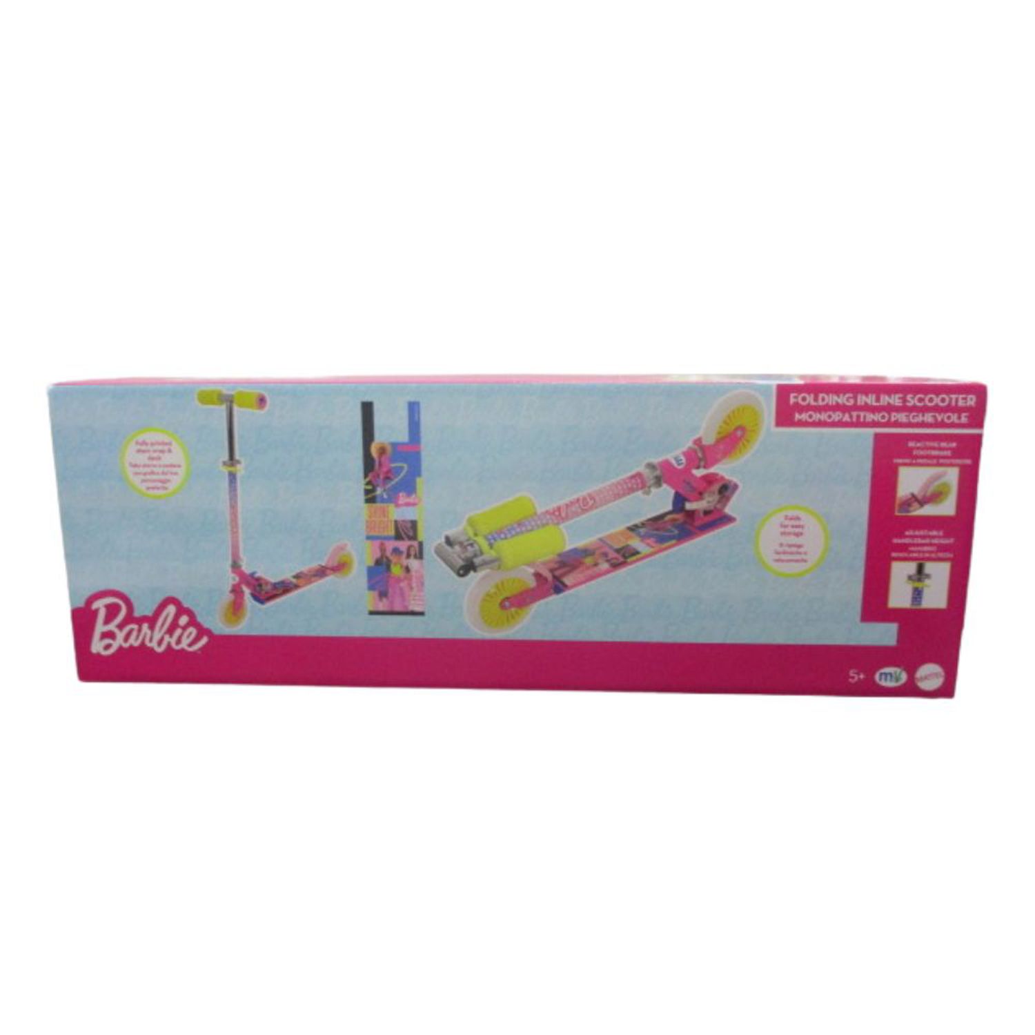 Monopattino a 2 ruote di barbie pieghevole - Barbie
