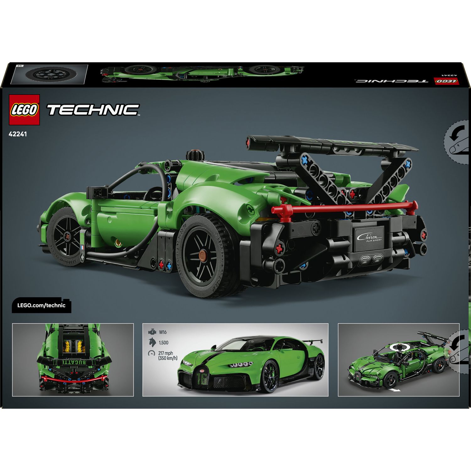 Lego technic hypercar bugatti chiron pur sport verde - 42241 - LEGO TECHNIC, Lego