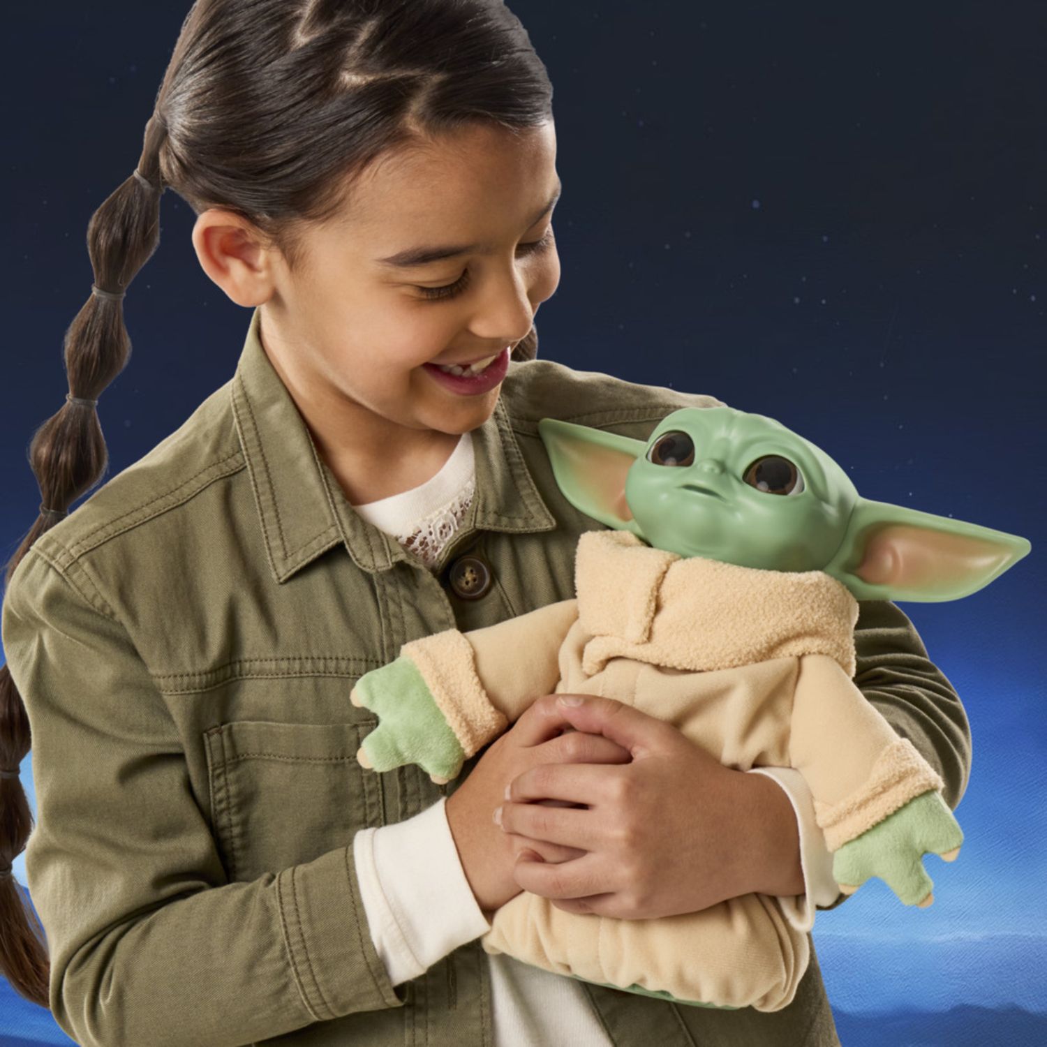 Hasbro star wars, grogu adventure buddy – giocattolo animatronico, peluche interattivo - Star Wars