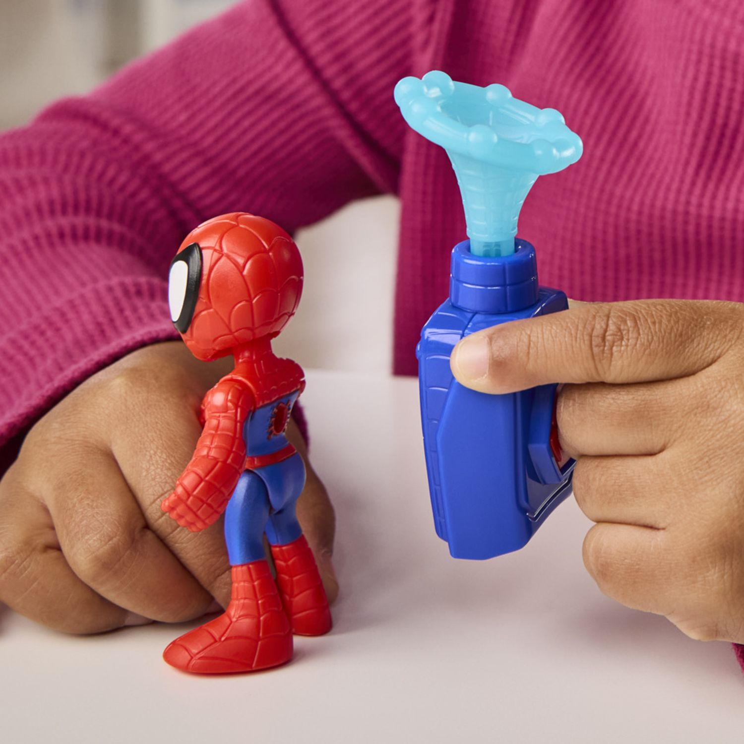 Spidey e i suoi fantastici amici, spidey team con elicottero – action figure da 7,6 cm e veicolo - SPIDEY