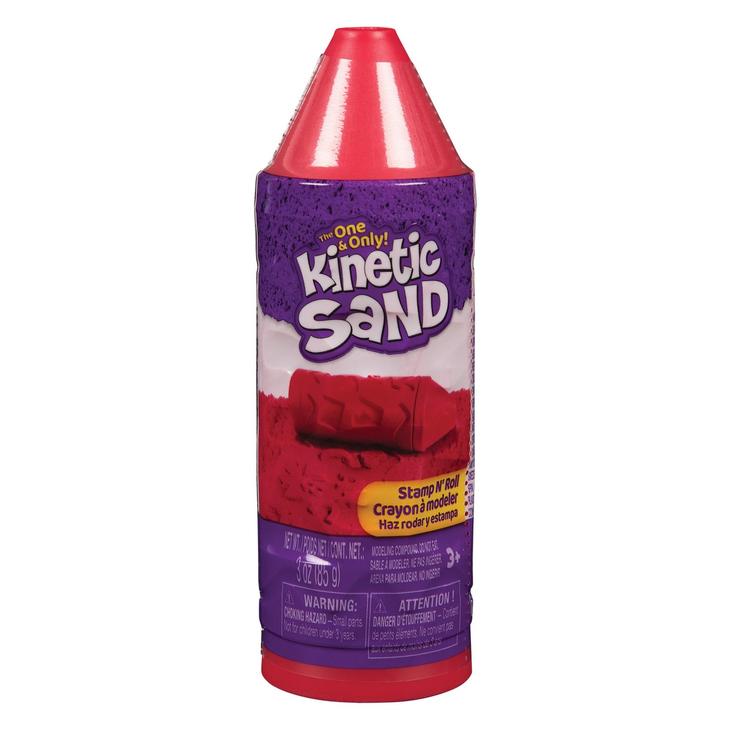 Kinetic sand stamp n’ roll 85 g blu, 3+ - KINETIC SAND