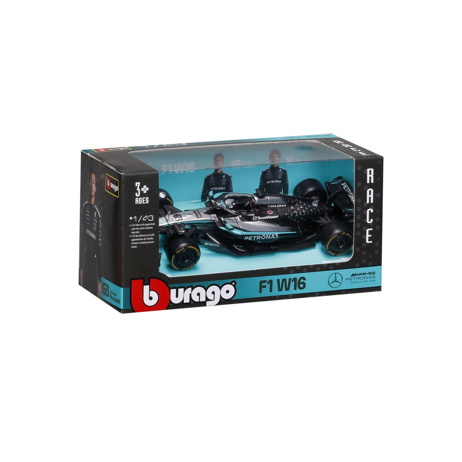 F1 bburago mercedes amg w16 russell 1:43 - BBURAGO