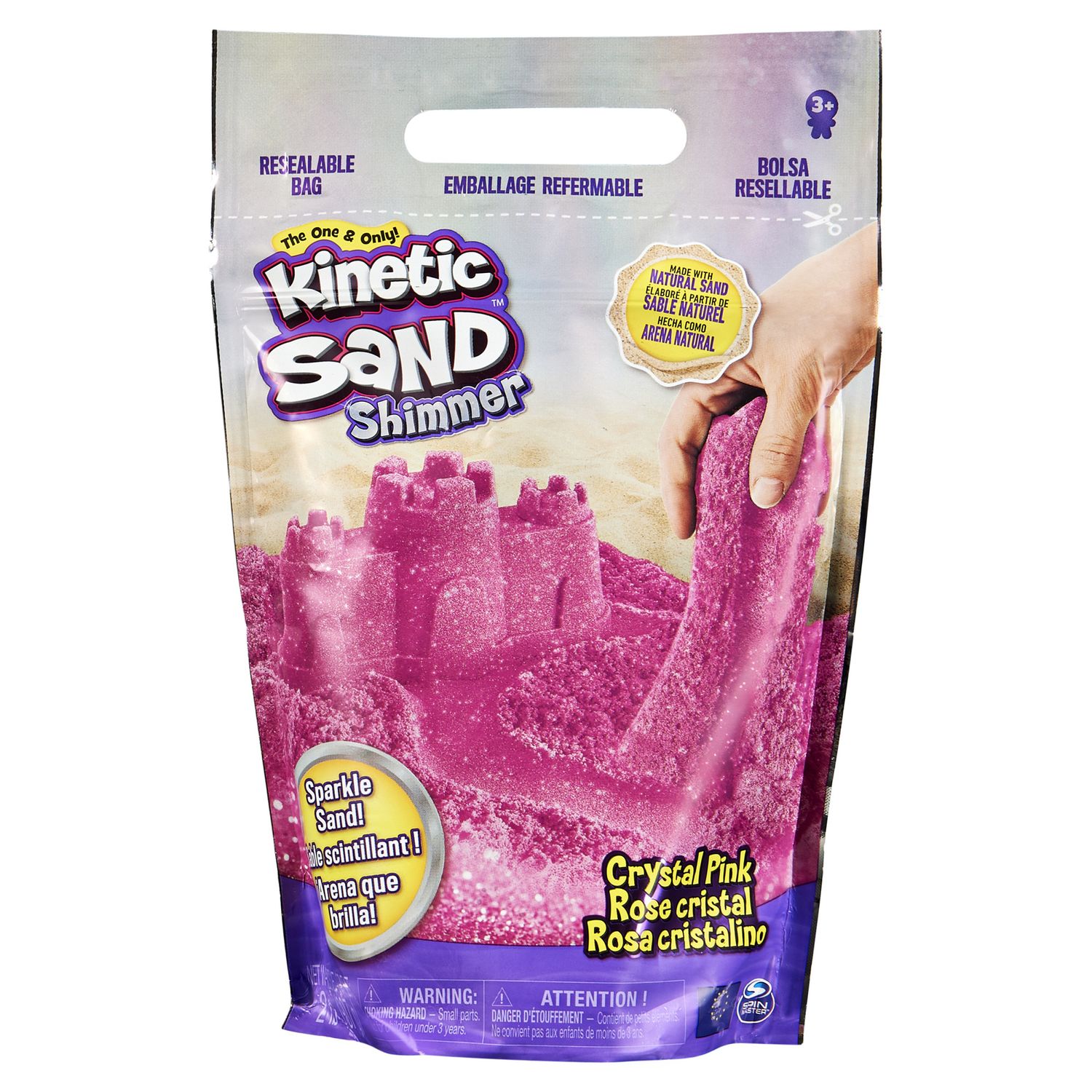 Kinetic sand sabbia scintillante rosa 907 g, 3+ - KINETIC SAND
