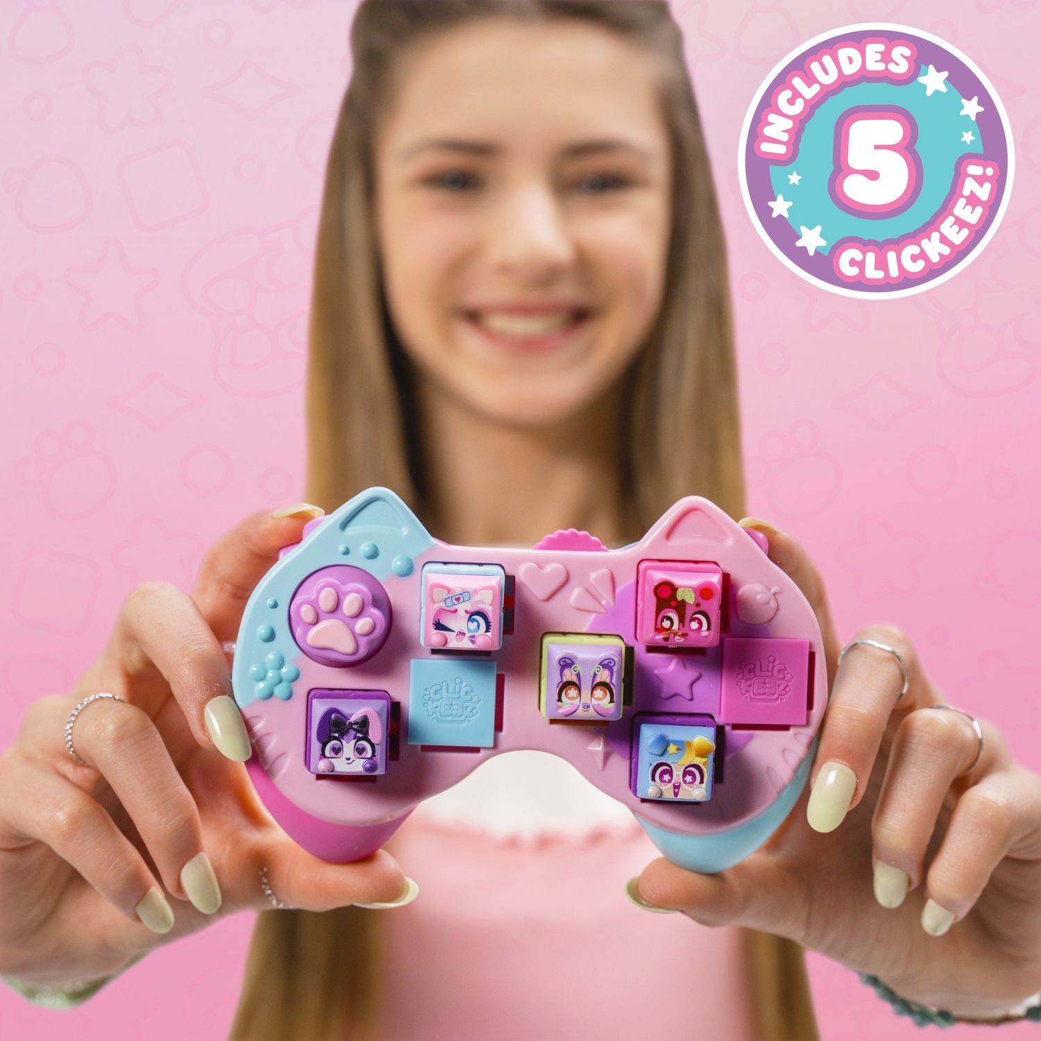 Controller clickeez - 5 pulsanti cliccabili+1 joystick+guida - fidget toy asmr personalizzabile - tasti da cliccare - 70 personaggi collezionabili - NO BRAND