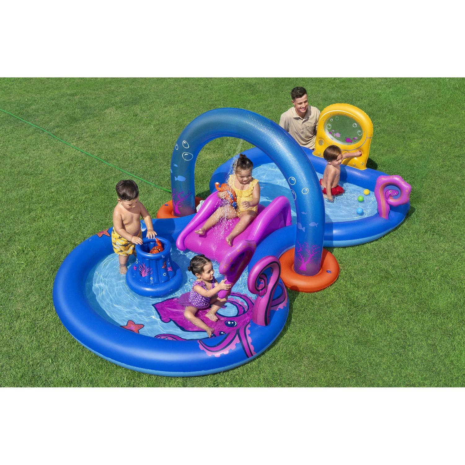 Centro giochi sea odyssey 3,30 x 1,88 m piscina scivolo abissi marini - Bestway