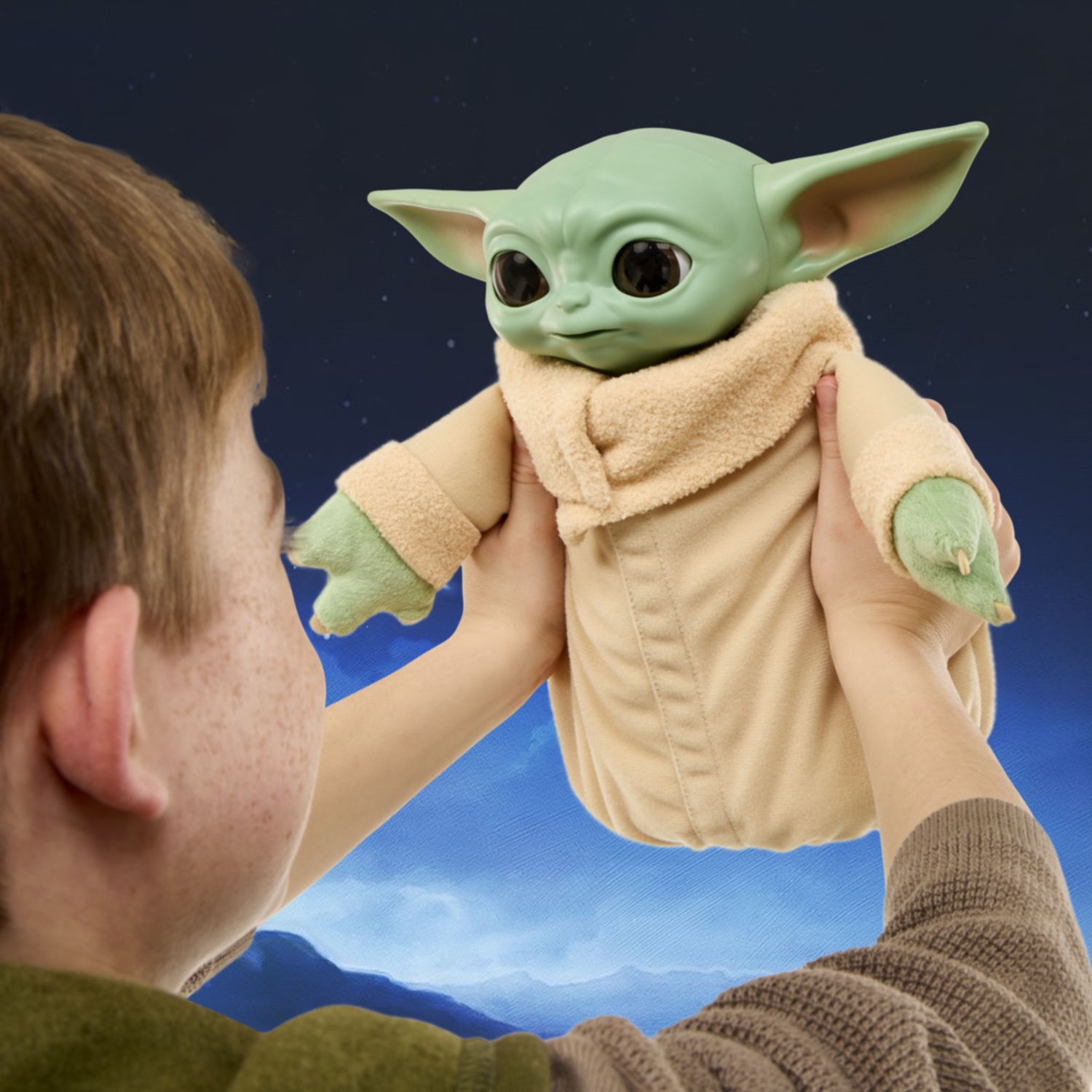 Hasbro star wars, grogu adventure buddy – giocattolo animatronico, peluche interattivo - Star Wars