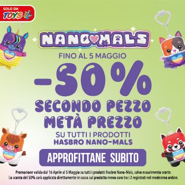 -50% SECONDO PEZZO META’ PREZZO SU TUTTI I NANO-MALS!