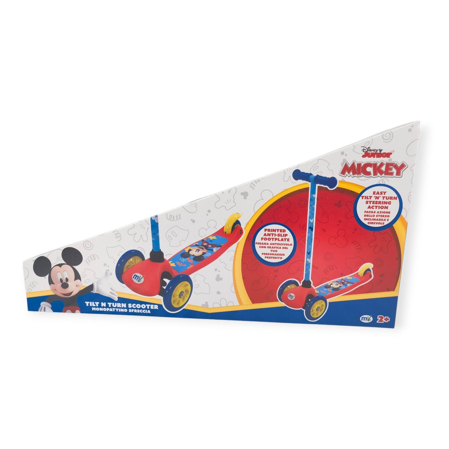 Monopattino a 3 ruote tweesty stitch con pedana antiscivolo e portata kg 50 - Mickey Mouse