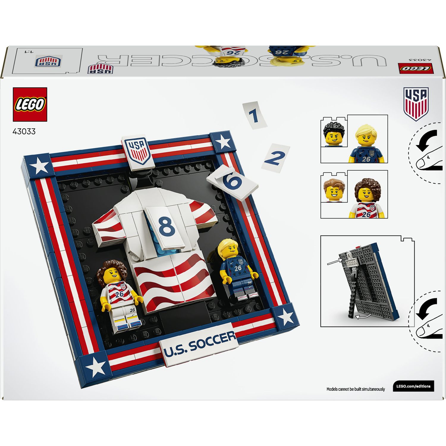 Lego editions football maglia della squadra nazionale di calcio usa 2026 - 43033 - Lego