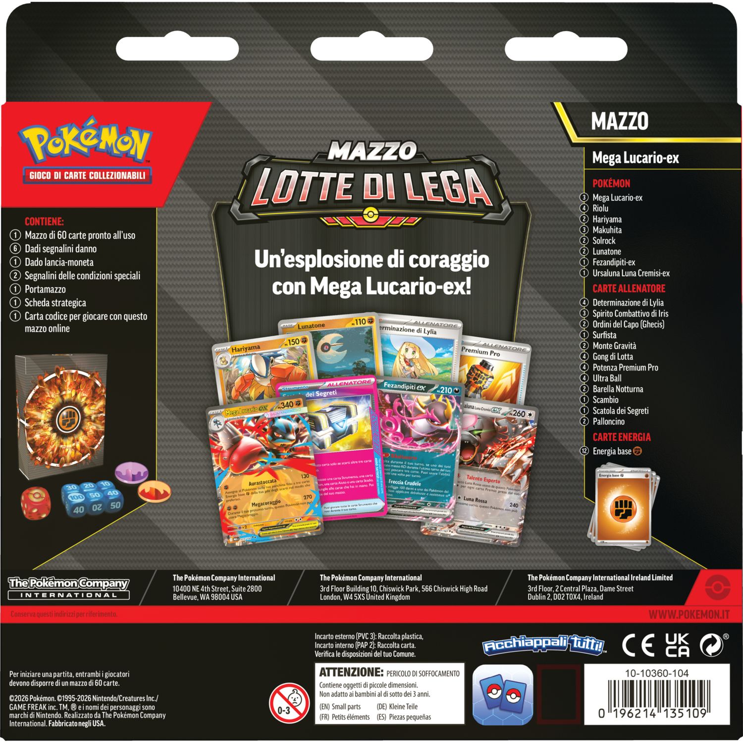 Pokémon mazzo lotte di lega mega lucario-ex - POKEMON