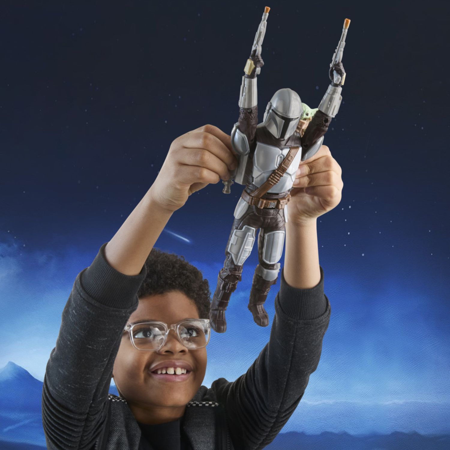 Hasbro star wars - il mandaloriano e grogu – action figure da 28 cm con effetti sonori, giocattoli interattivi per bambini e bambine dai 4 anni in su - Star Wars