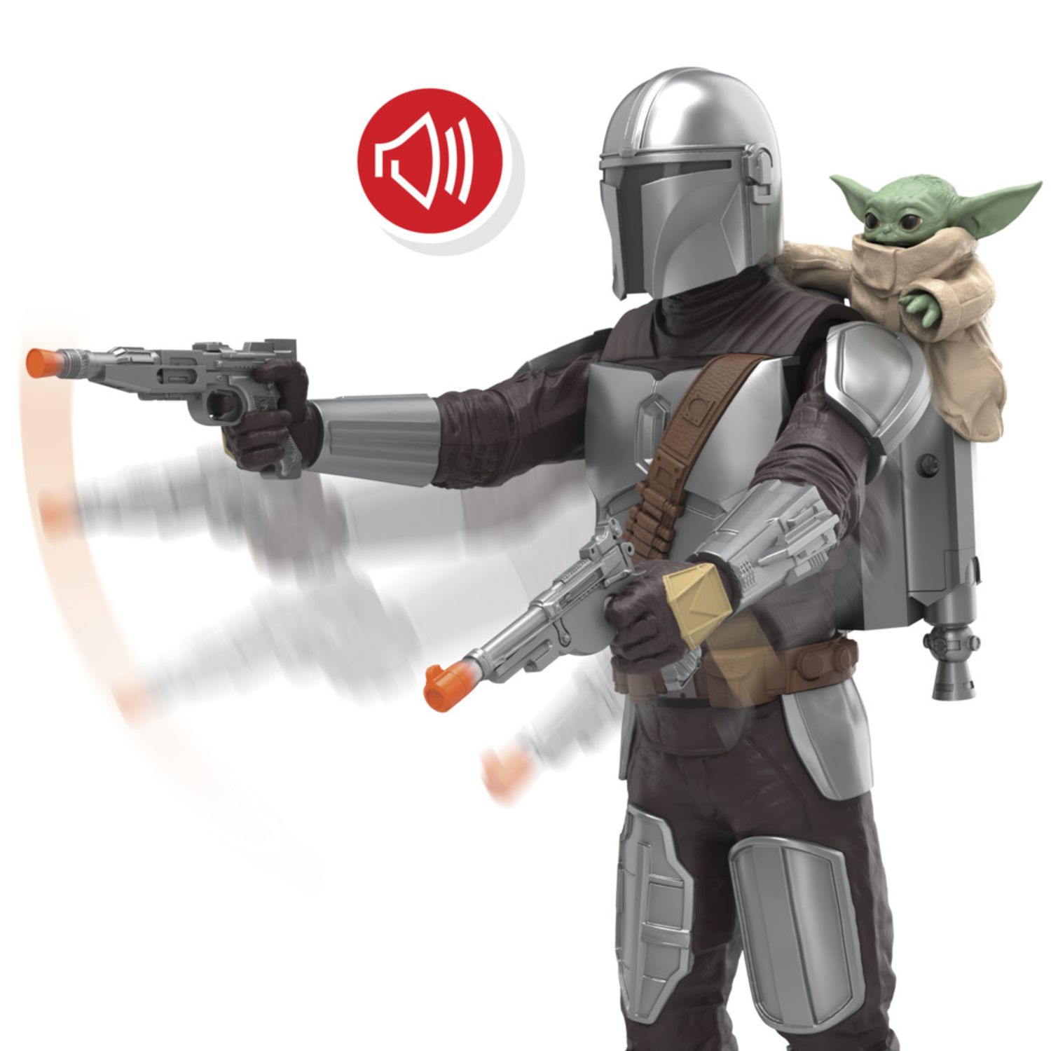 Hasbro star wars - il mandaloriano e grogu – action figure da 28 cm con effetti sonori, giocattoli interattivi per bambini e bambine dai 4 anni in su - Star Wars