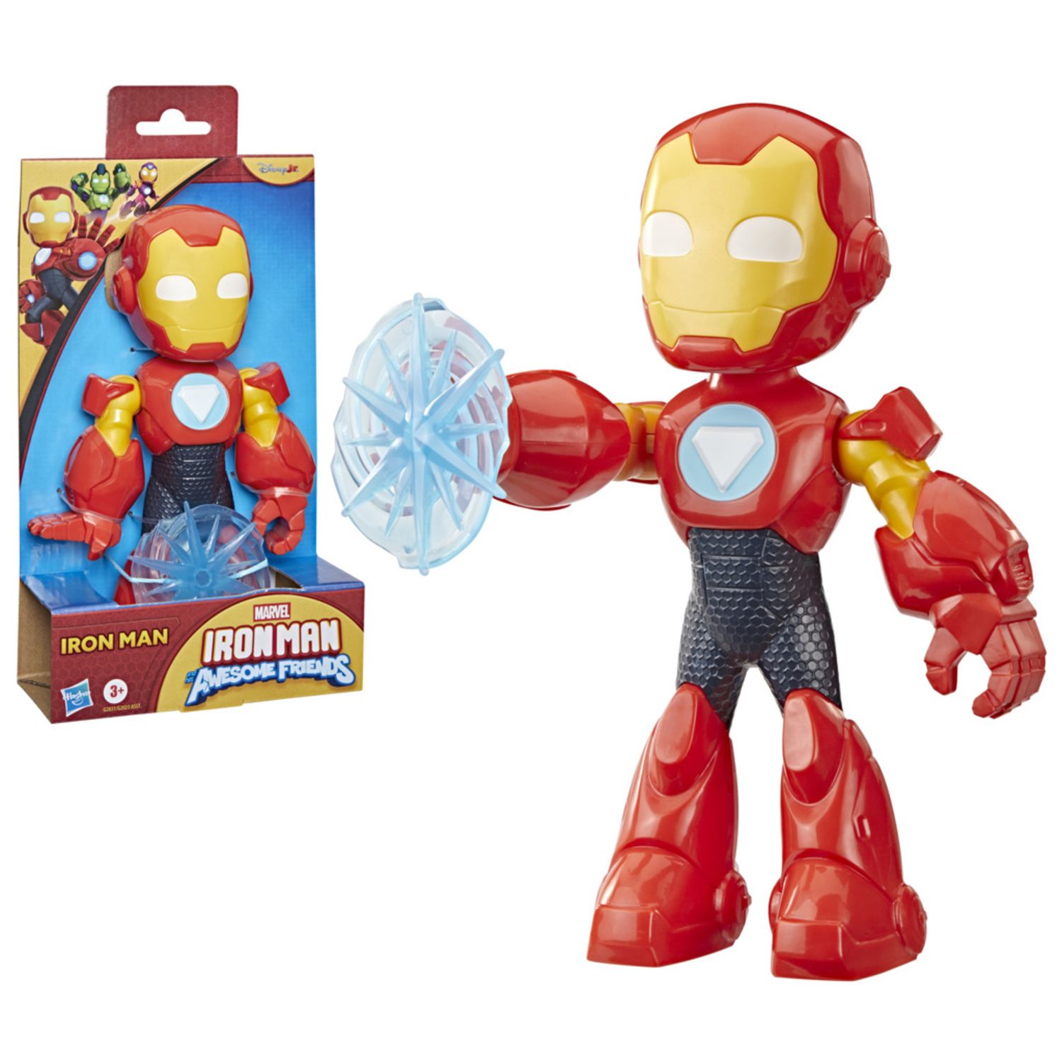 Hasbro marvel, iron man e i suoi fantastici amici, iron man –  action figure da 22,8 cm - Avengers