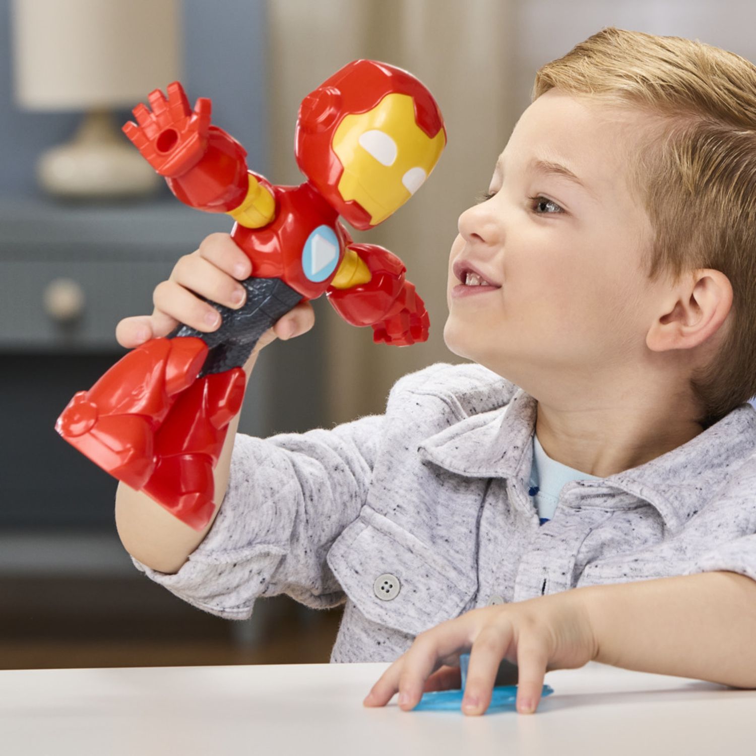 Hasbro marvel, iron man e i suoi fantastici amici, iron man –  action figure da 22,8 cm - Avengers