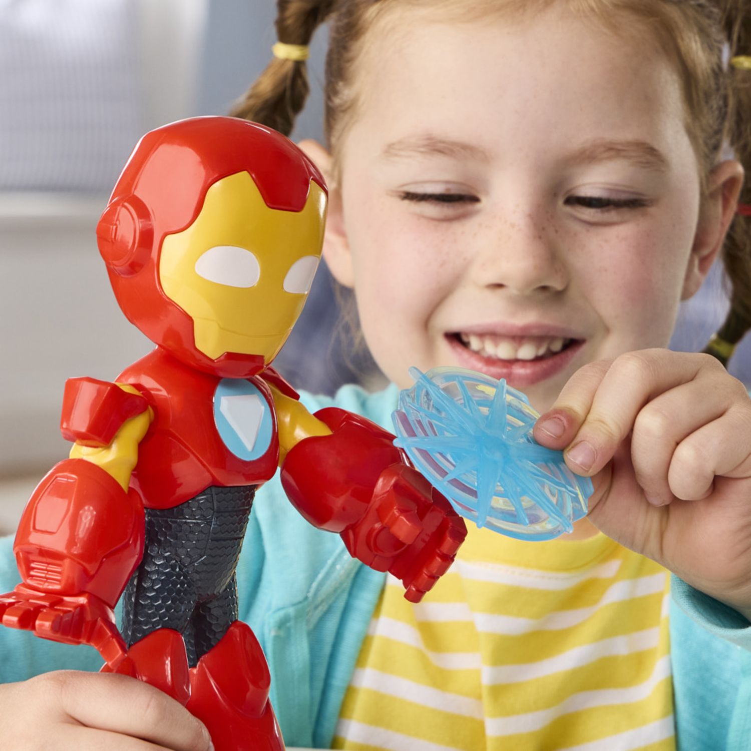 Hasbro marvel, iron man e i suoi fantastici amici, iron man –  action figure da 22,8 cm - Avengers