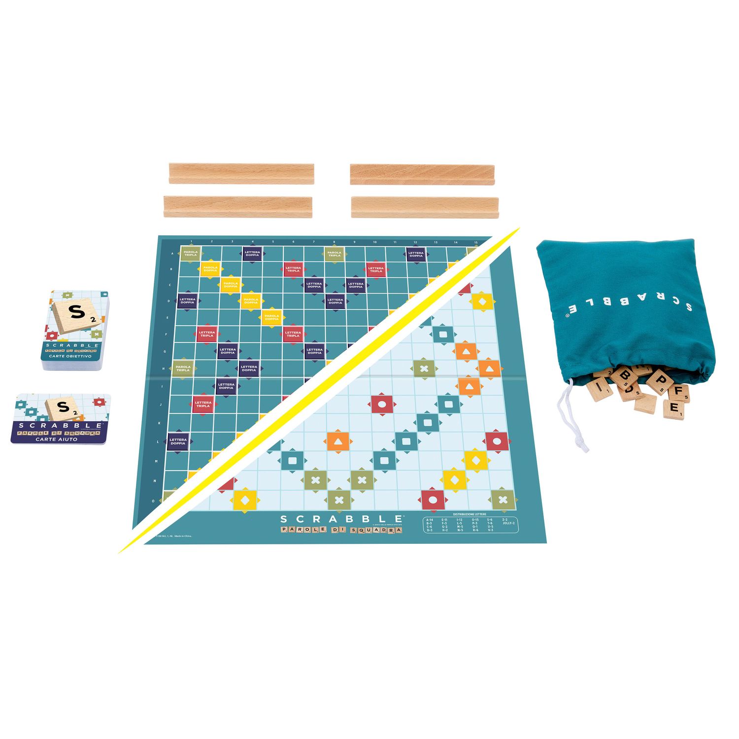 Mattel games - scrabble in legno - MATTEL, Scrabble