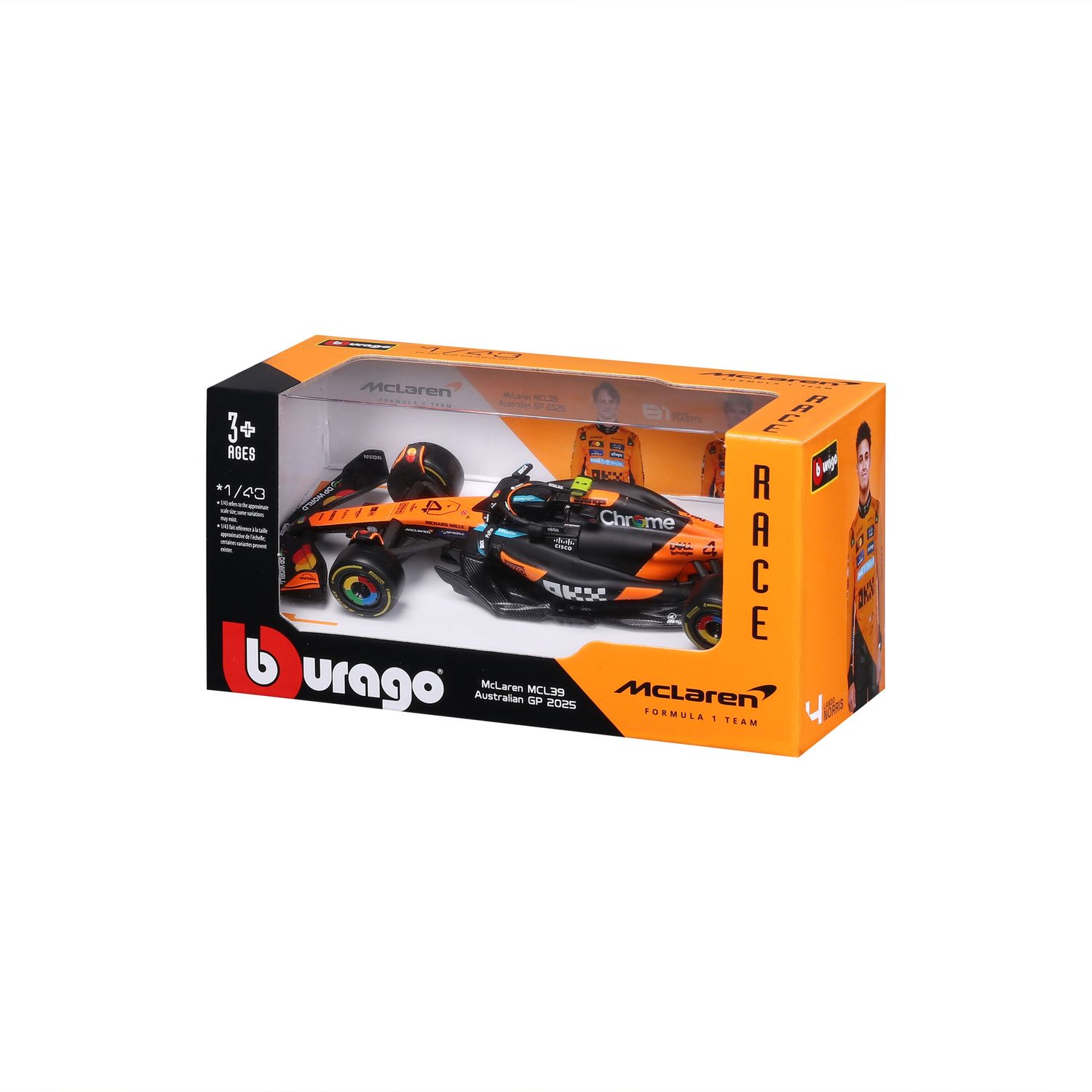 F1 bburago mclaren 39 lando norris 1:43 - BBURAGO