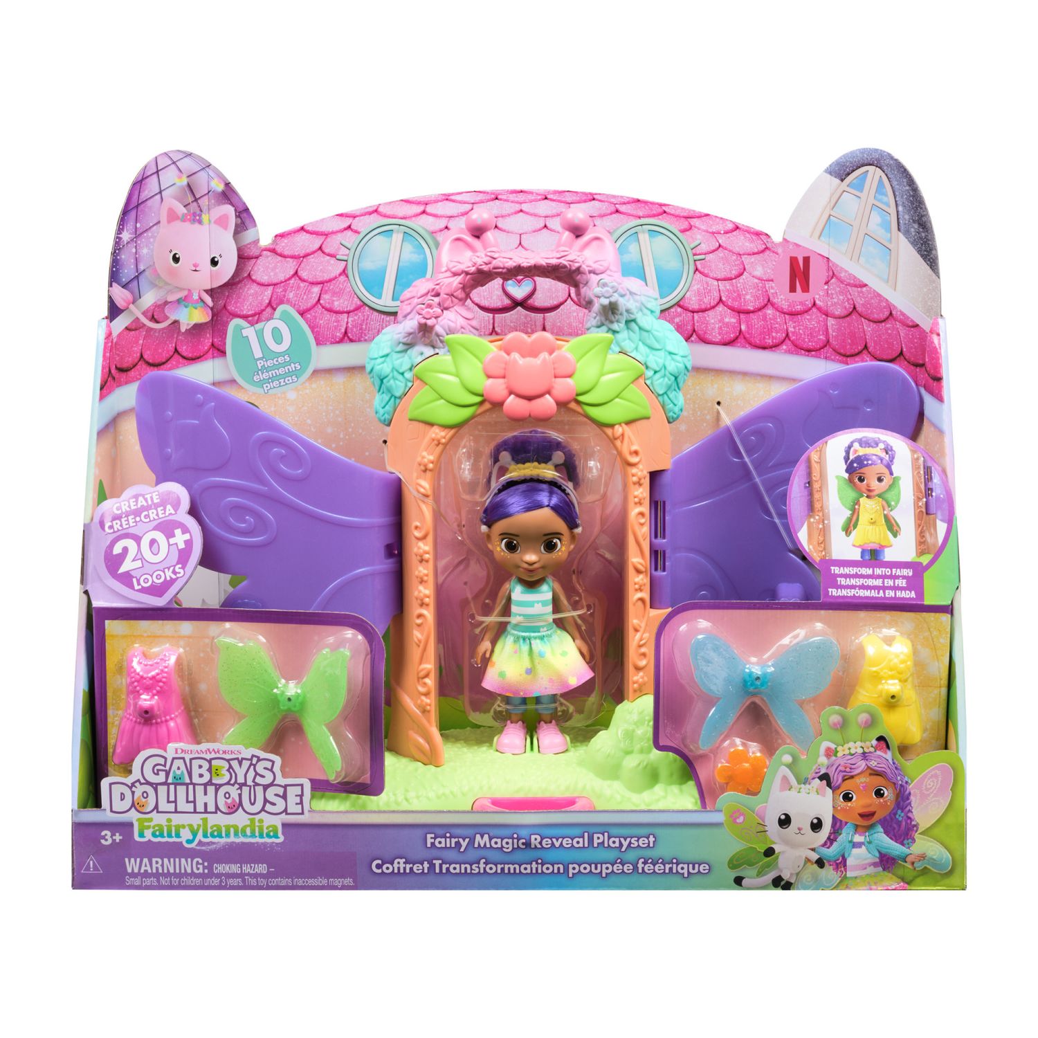 Gabby’s dollhouse fairylandia set gioco, 3+ - GABBY'S DOLLHOUSE