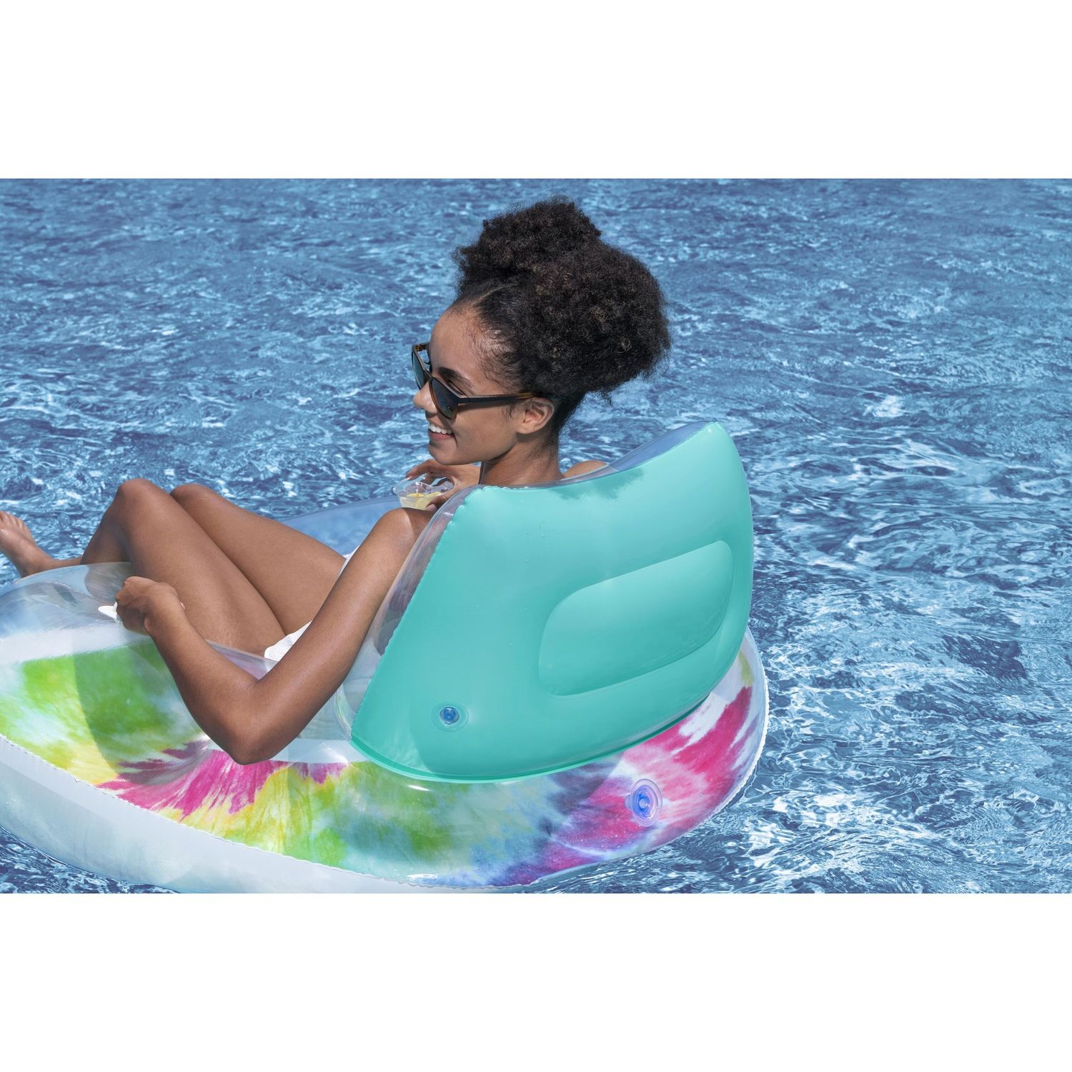 Salvagente deluxe tie dye da 46,5" x 46" / 1,18 m x 1,17 m - Bestway