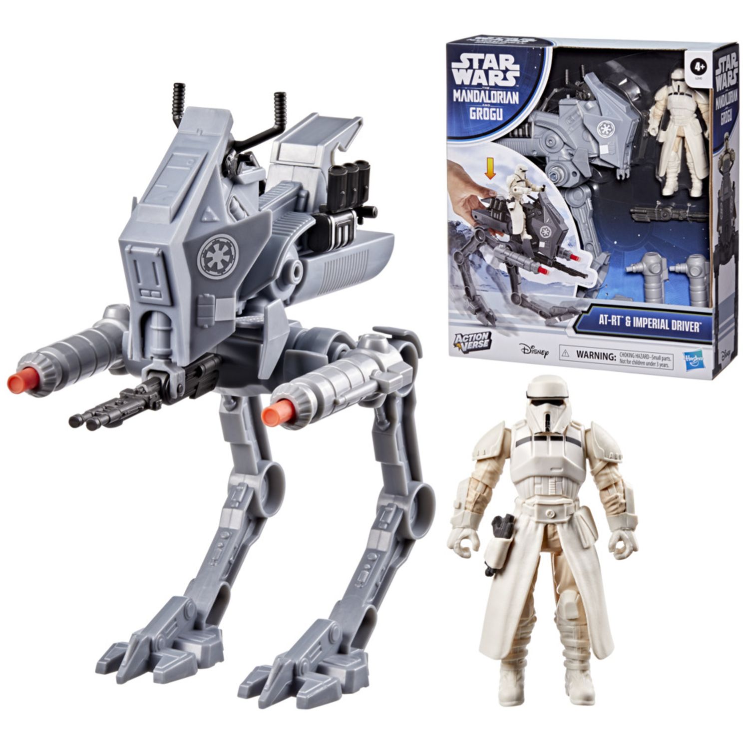 Hasbro star wars actionverse, at-rt & imperial remnant at-rt driver – action figure e veicolo - Star Wars