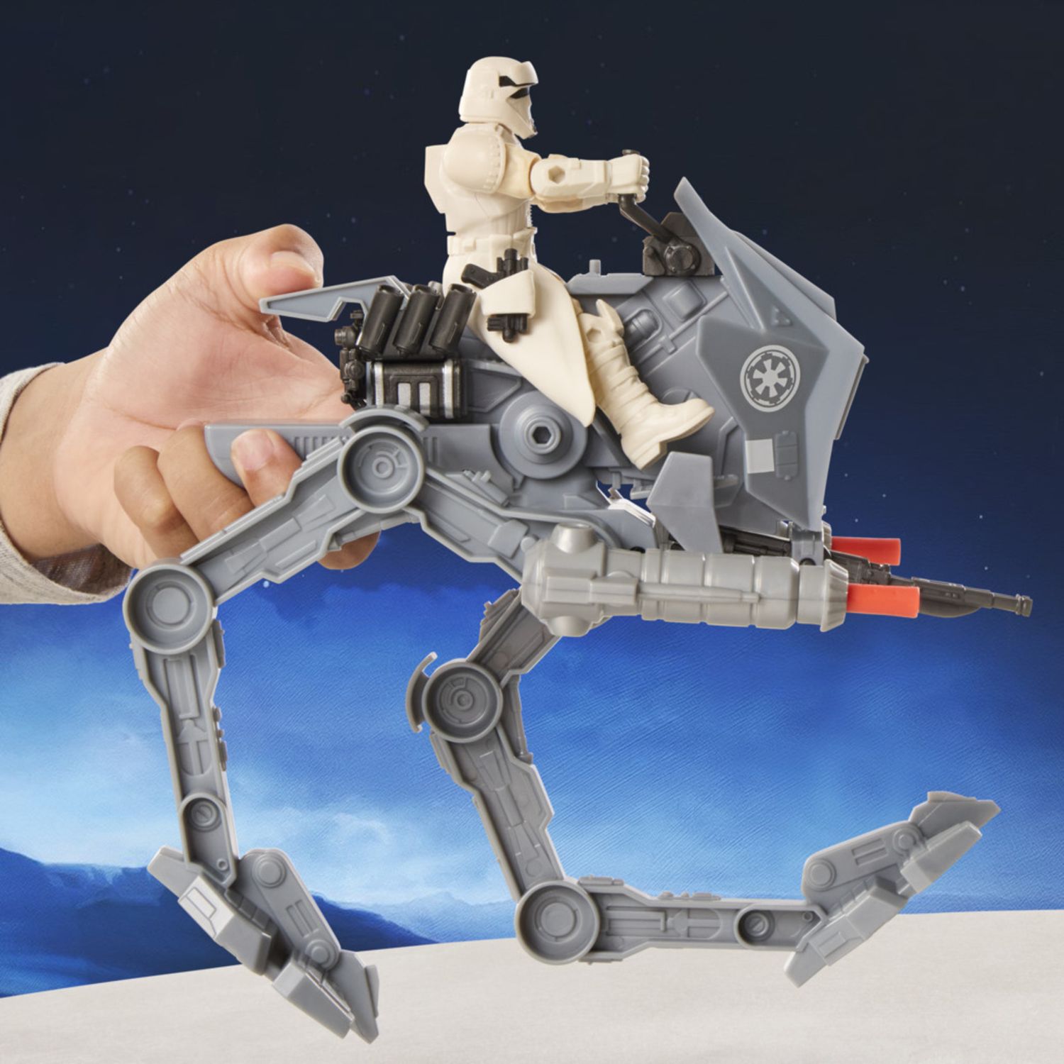 Hasbro star wars actionverse, at-rt & imperial remnant at-rt driver – action figure e veicolo - Star Wars