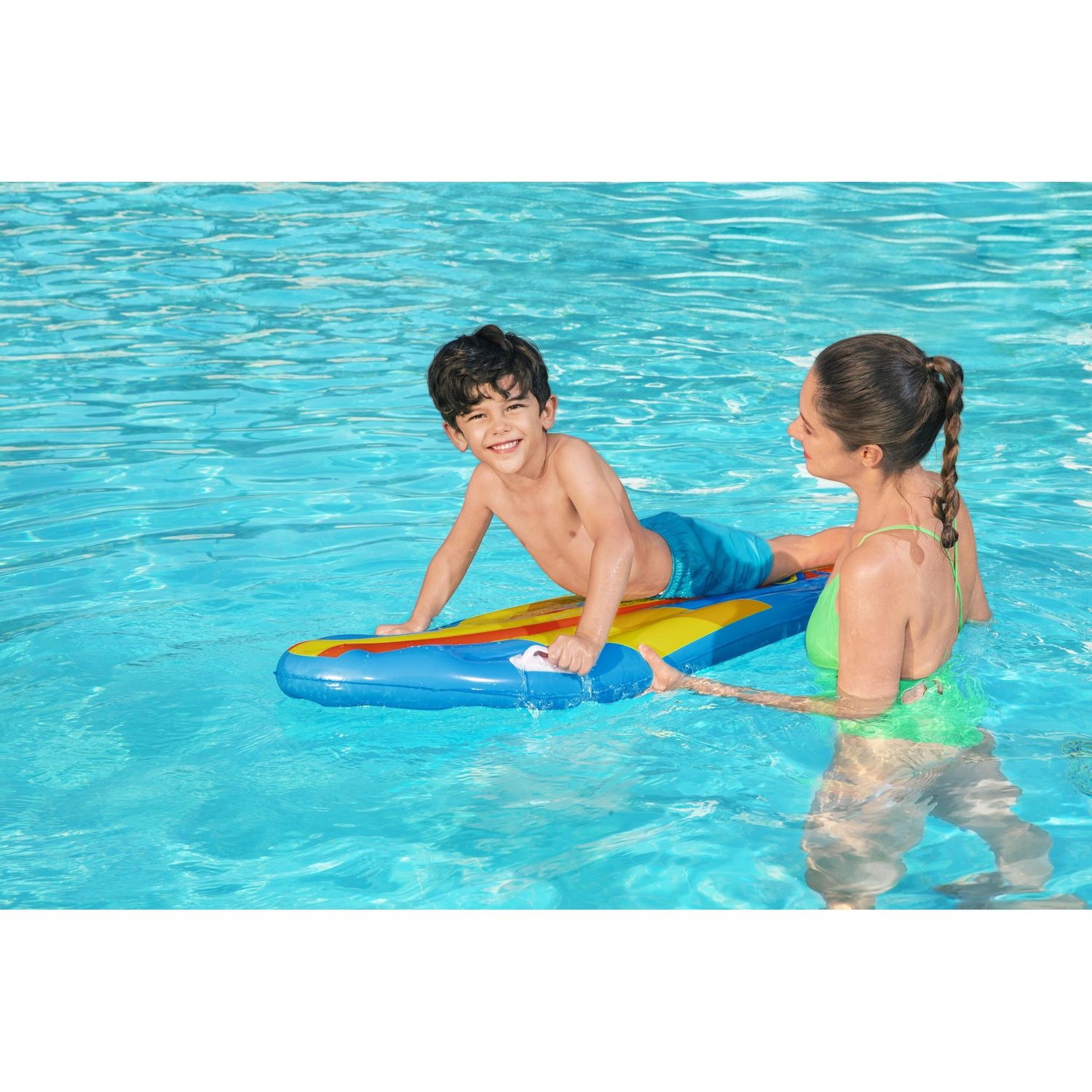 Tavola da surf gonfiabile sunny surf rider  assortito 1,14 m x 46 cm (45" x 18") per bambini 3-10 anni - SUN&SPORT