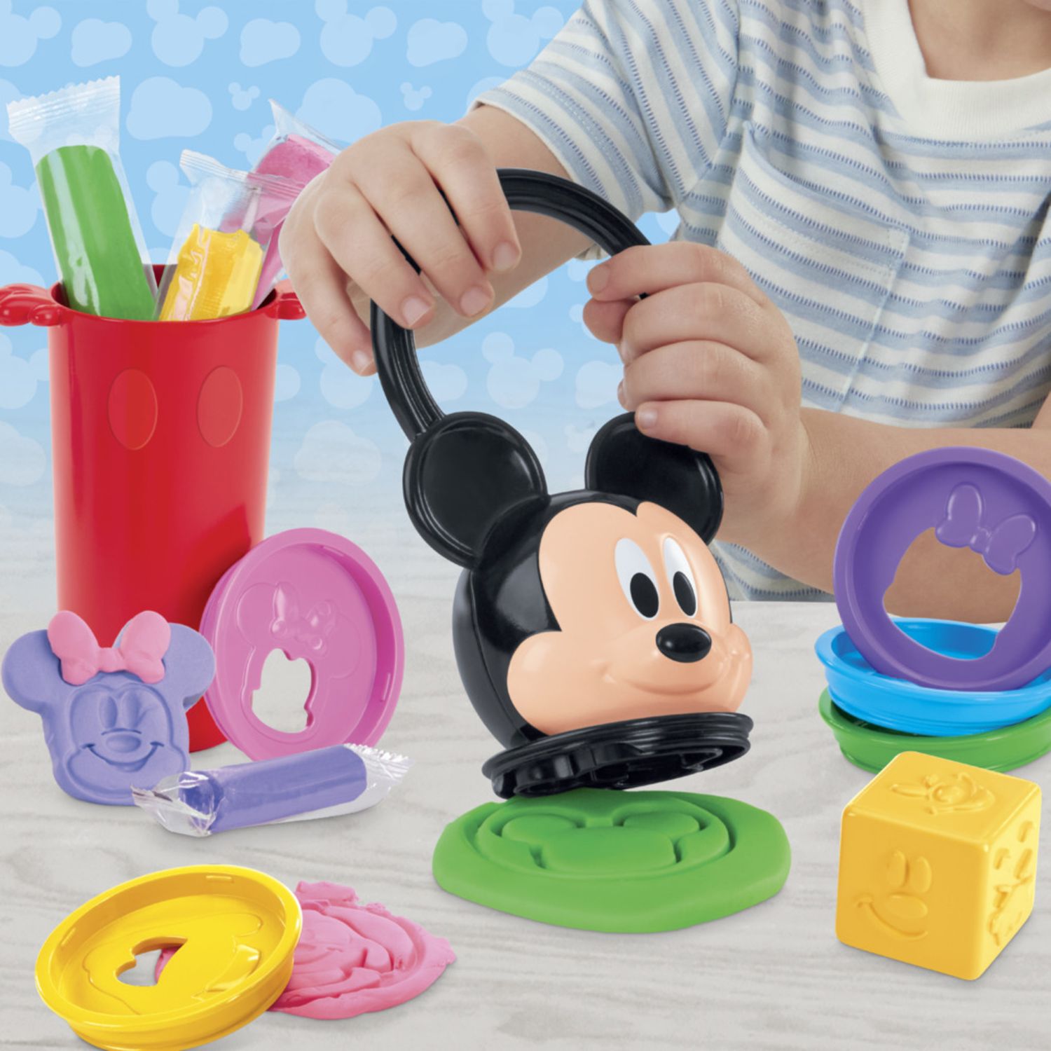 Play-doh, disney junior happy stackable, set di giocattoli per età prescolare - PLAY-DOH