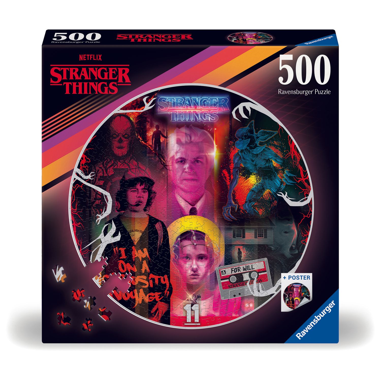 Ravensburger - puzzle stranger things 500 pezzi - NETLFIX, RAVENSBURGER